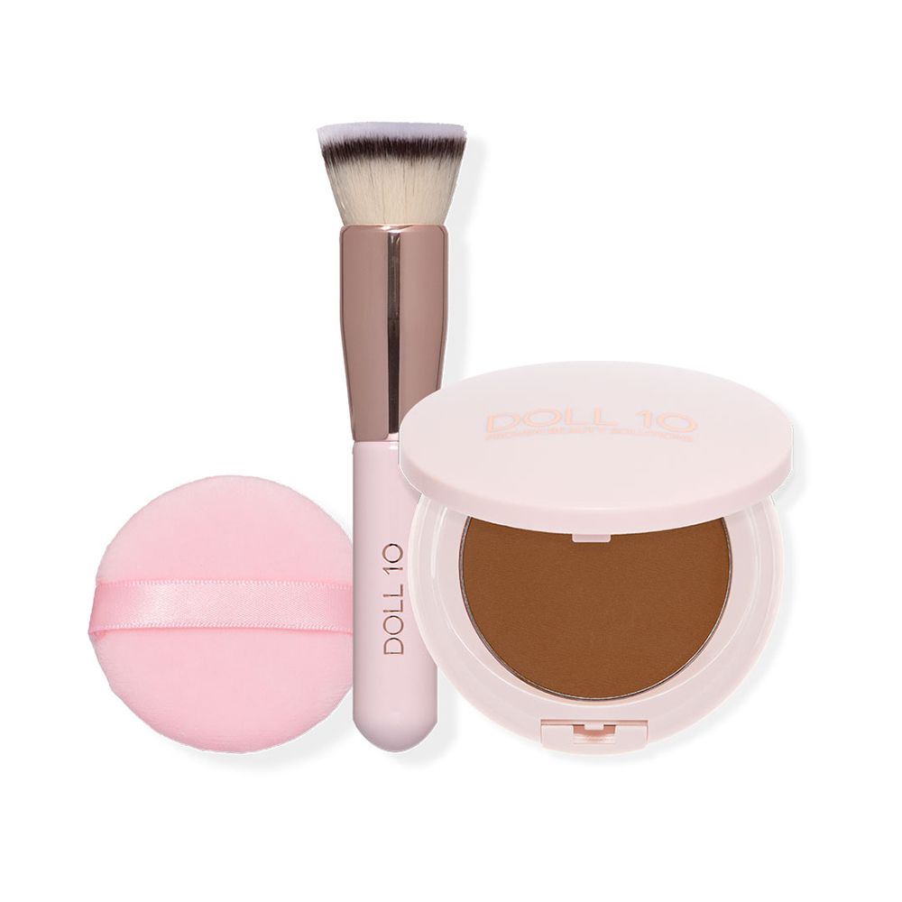DOLL 10 BEAUTY T.C.E Super Coverage Serum Powder Foundation 8g mit Pinsel