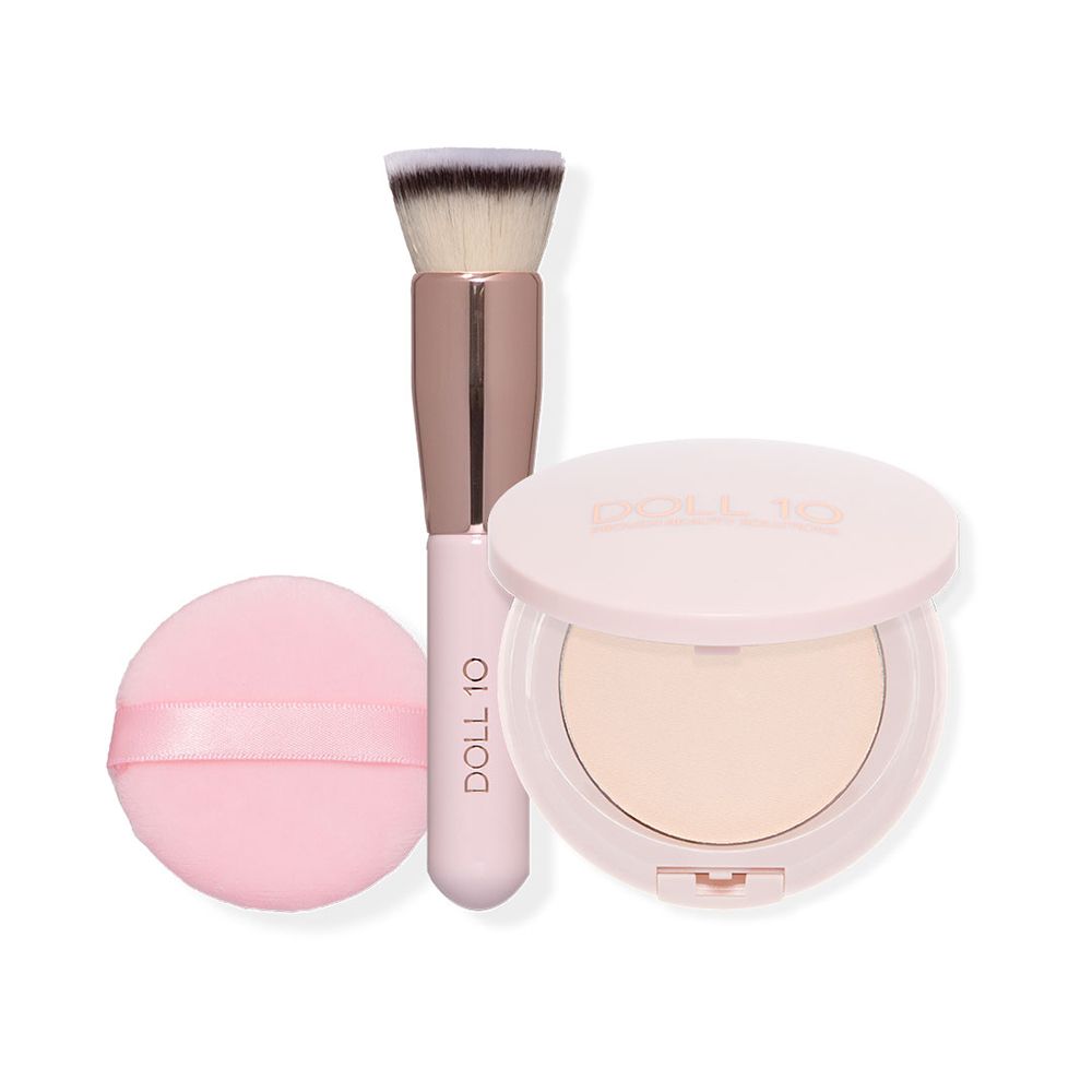 DOLL 10 BEAUTY T.C.E Super Coverage Serum Powder Foundation 8g mit Pinsel