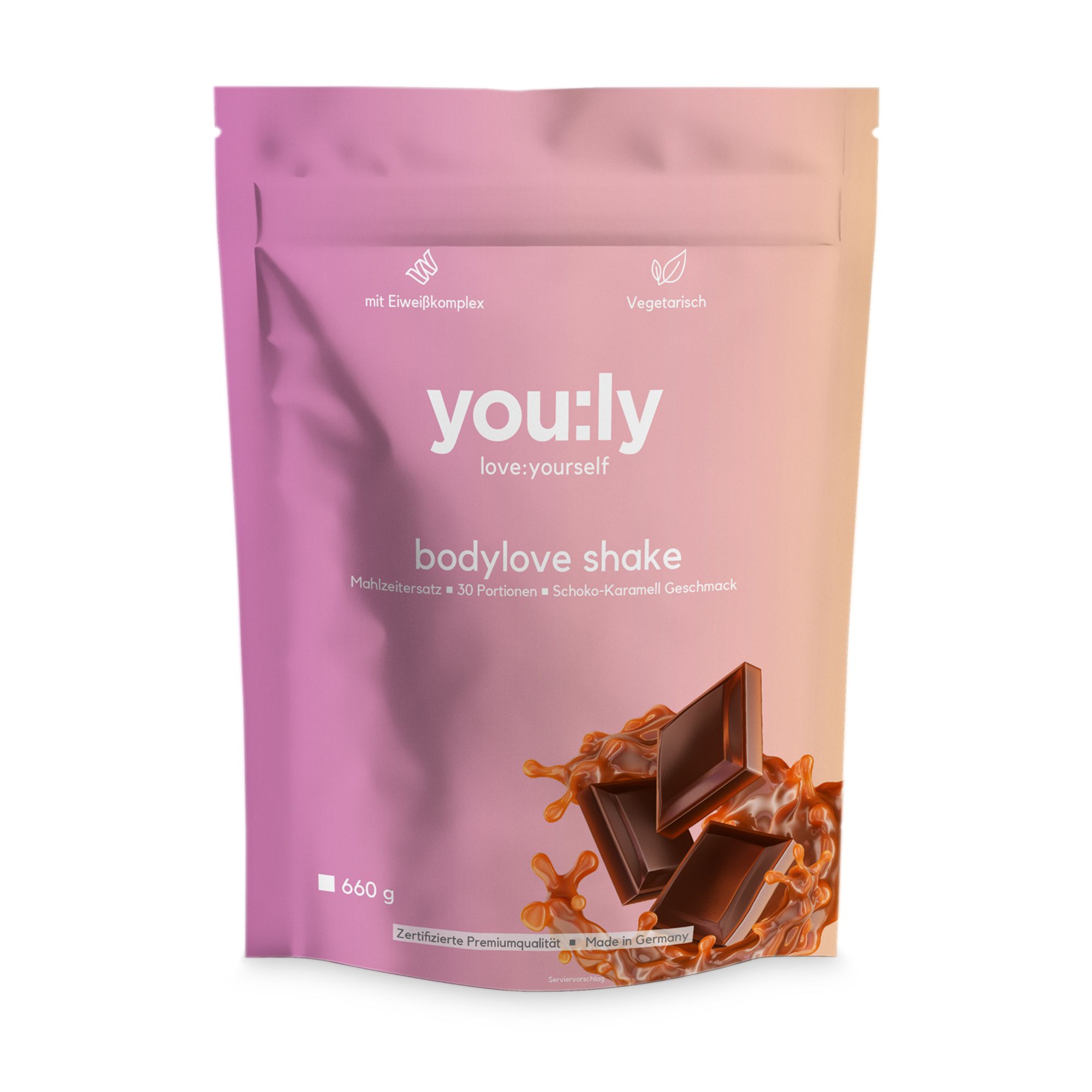 you:ly Bodylove Shake Mahlzeitersatz 660g für 30 Portionen