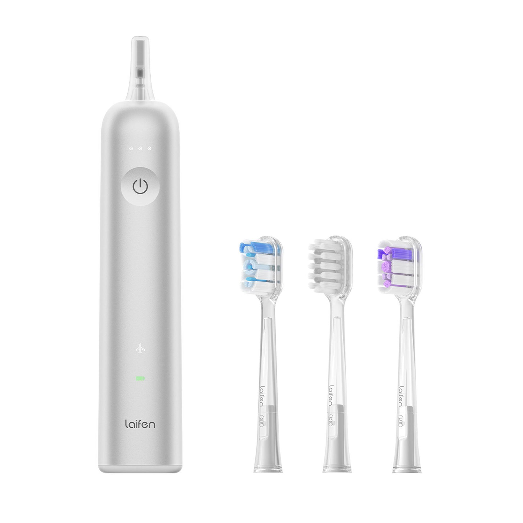 LAIFEN Wave Aluminium elekt. Zahnbürste mit Oszillation+Schall wasserdicht nach IPX7