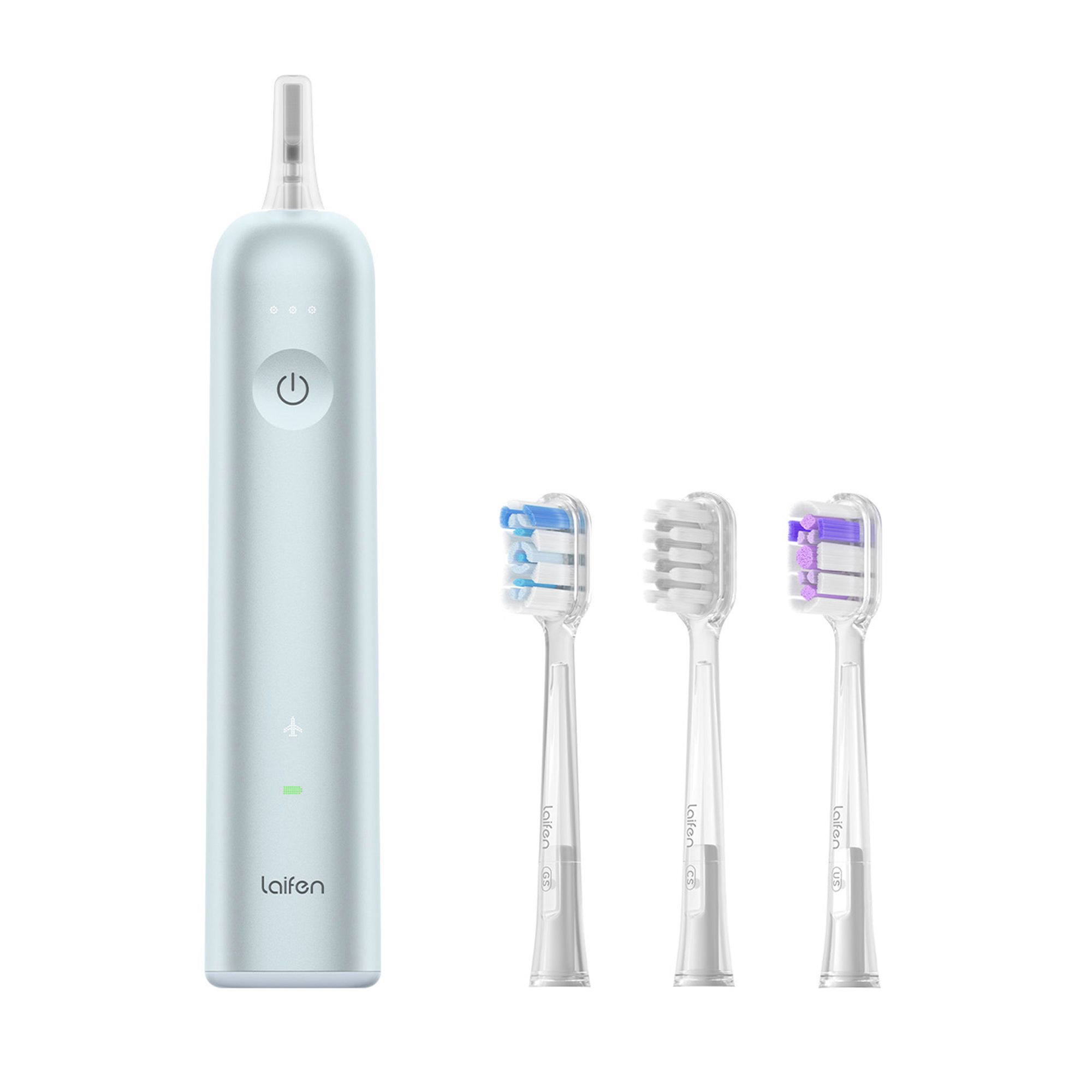 LAIFEN Wave Aluminium elekt. Zahnbürste mit Oszillation+Schall wasserdicht nach IPX7