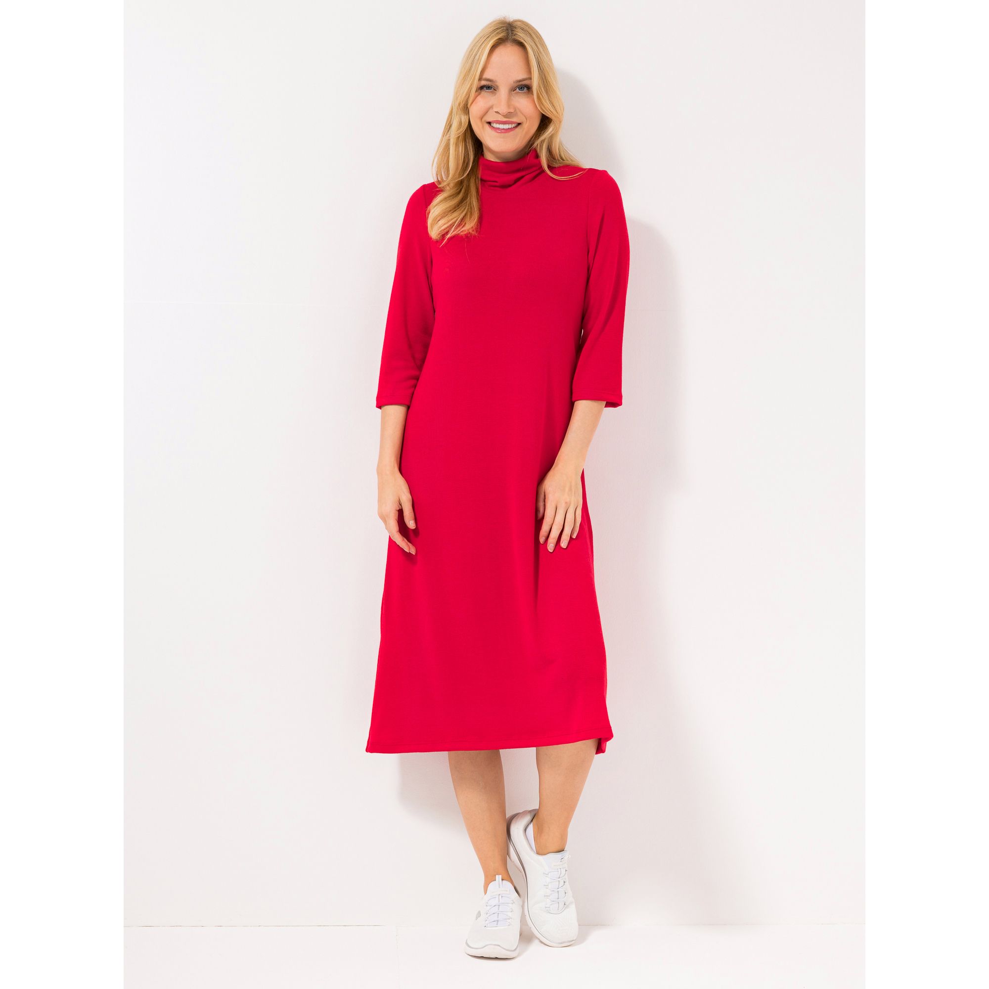 KIM & CO. Kleid, 3/4-Arm Soft Touch Jersey Rollkragen knieumspielend