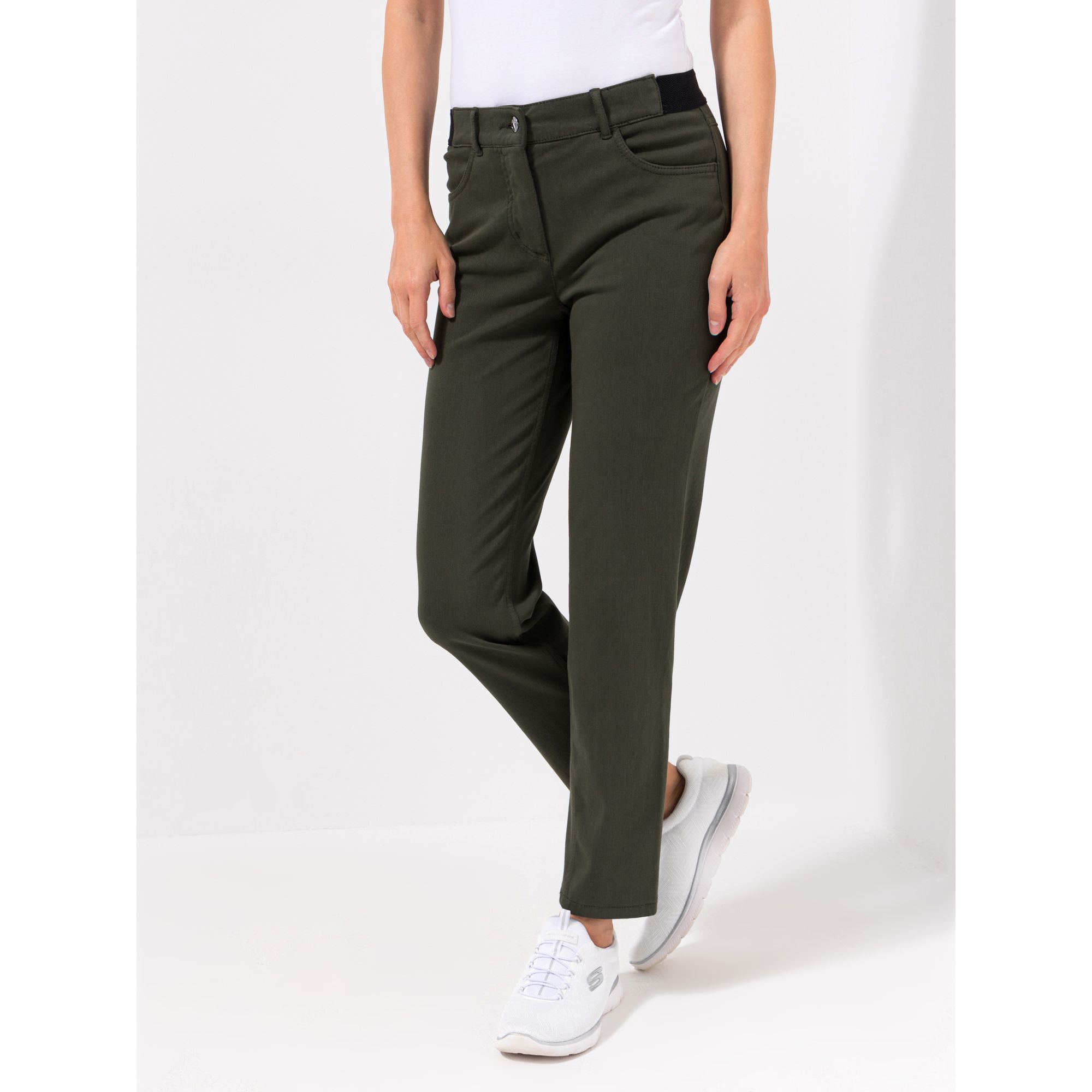 EVA LUTZ Hose 4-Pocket-Style knöchellang schmales Bein