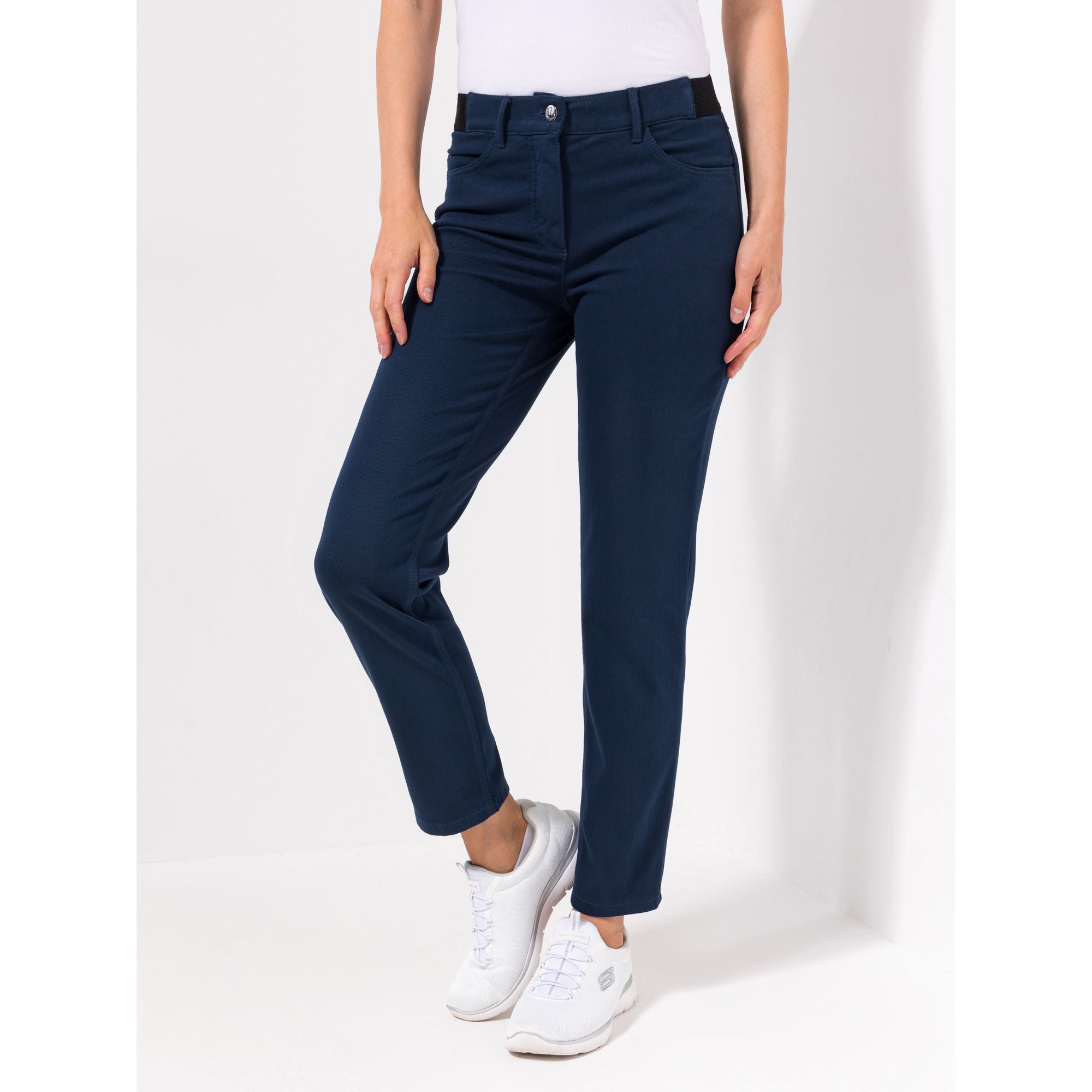 EVA LUTZ Hose 4-Pocket-Style knöchellang schmales Bein