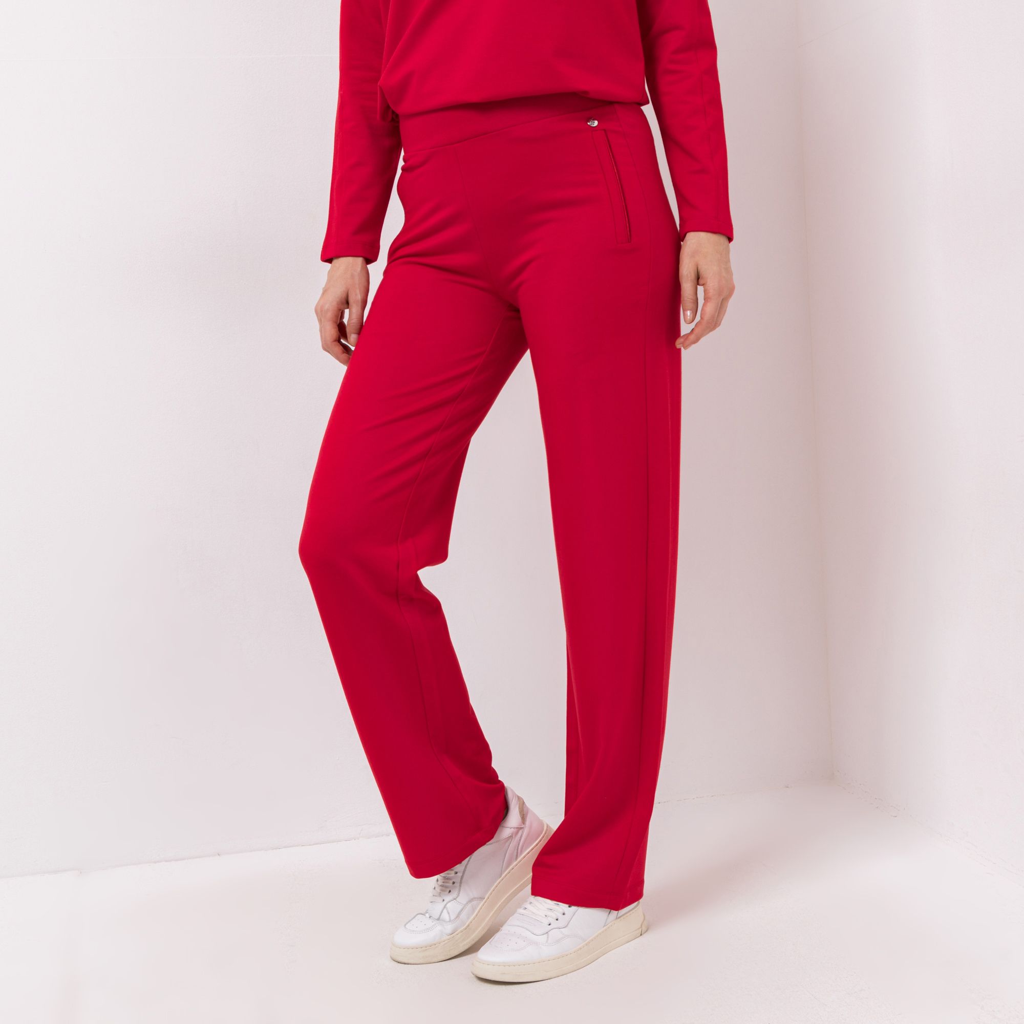 STRANDFEIN Sweathose lange Form Rundumdehnbund gerades Bein