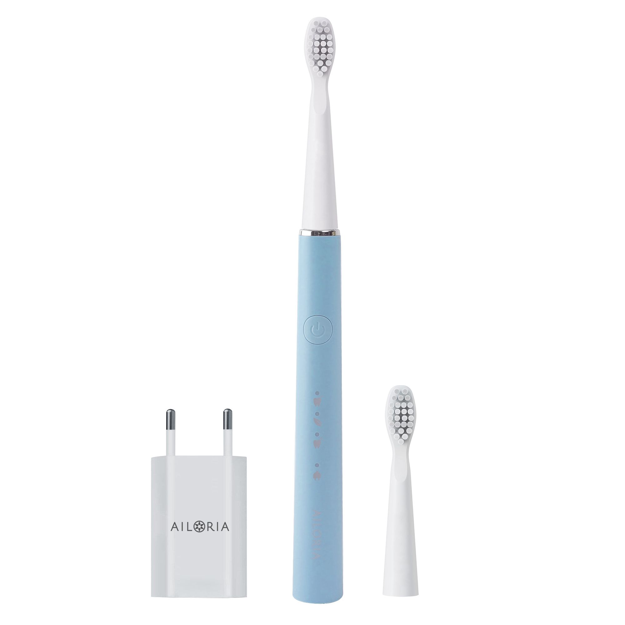 AILORIA PRO SMILE Schallzahnbürste mit USB-Ladekabel inkl. 2 Bürstenköpfe