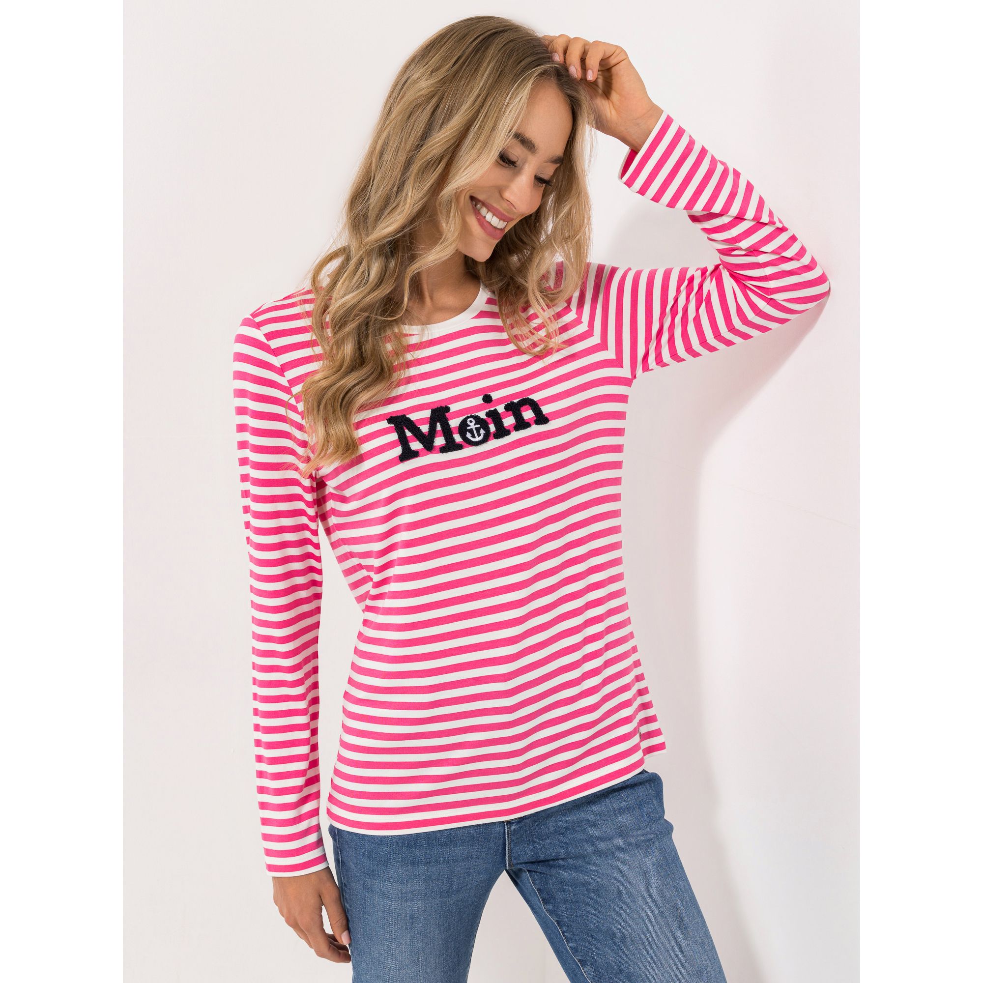 STRANDFEIN Shirt Frotteeapplikationen mit ECOVERO Viskose OEKO-TEX®