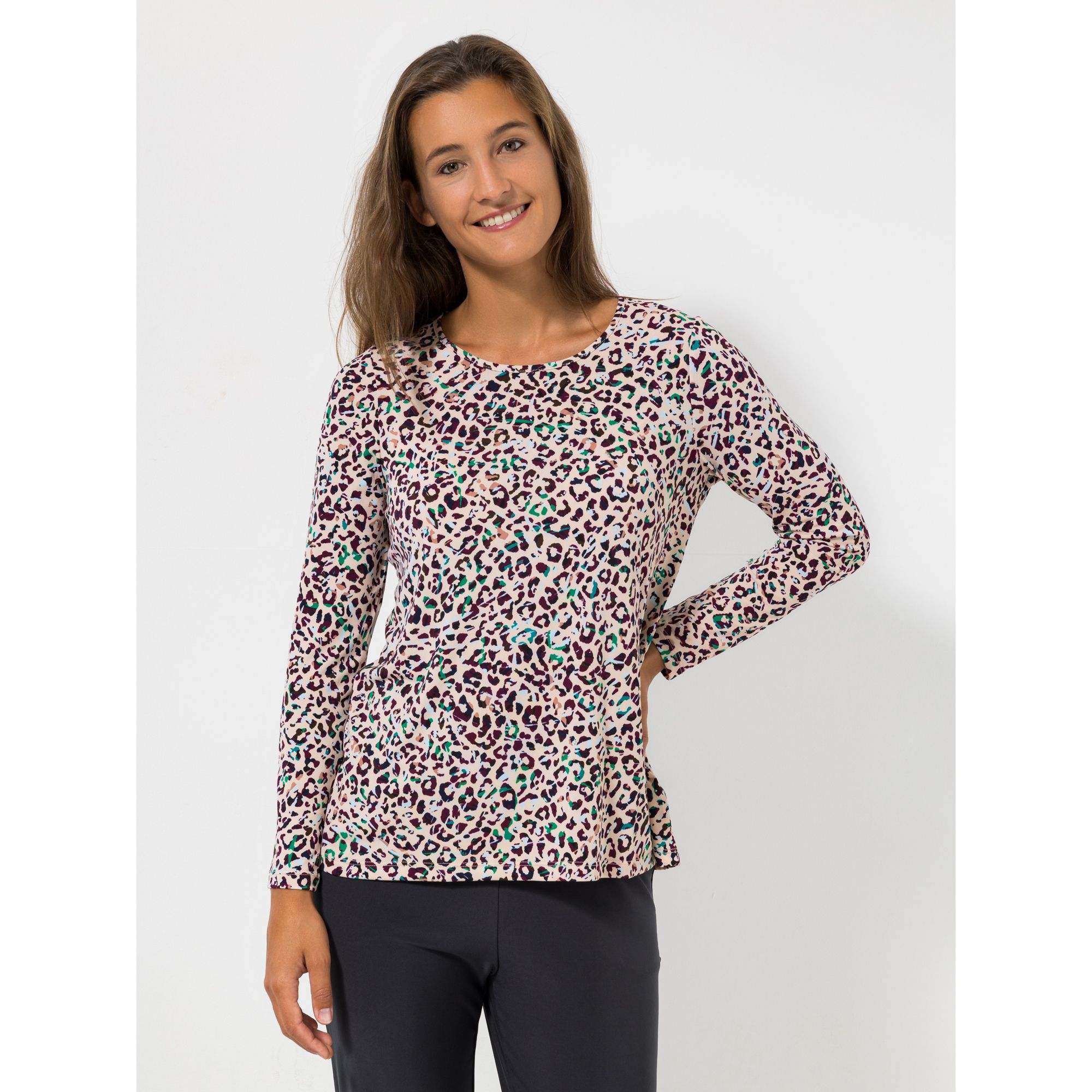 KIM & CO. Shirt, Langarm Deluxe Brazil Knit Rundhalsausschnitt figurumspielend