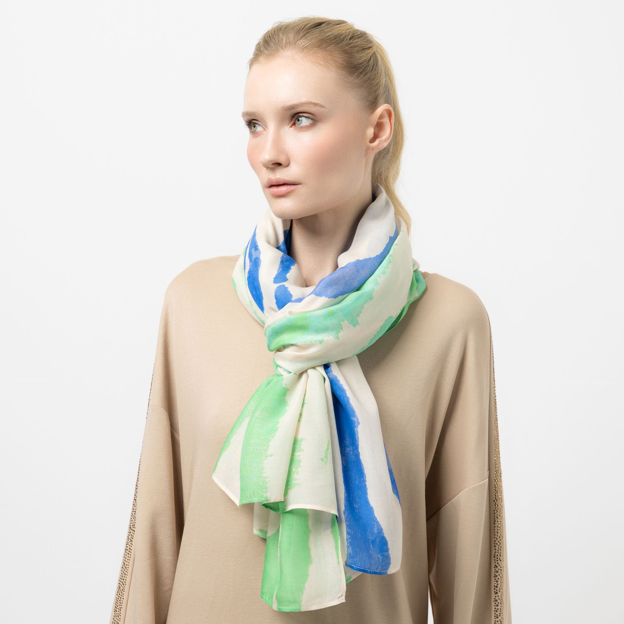 STEFFEN SCHRAUT Schal Biarritz Zebra-Druck aus ECOVERO Viskose 100 x 190 cm