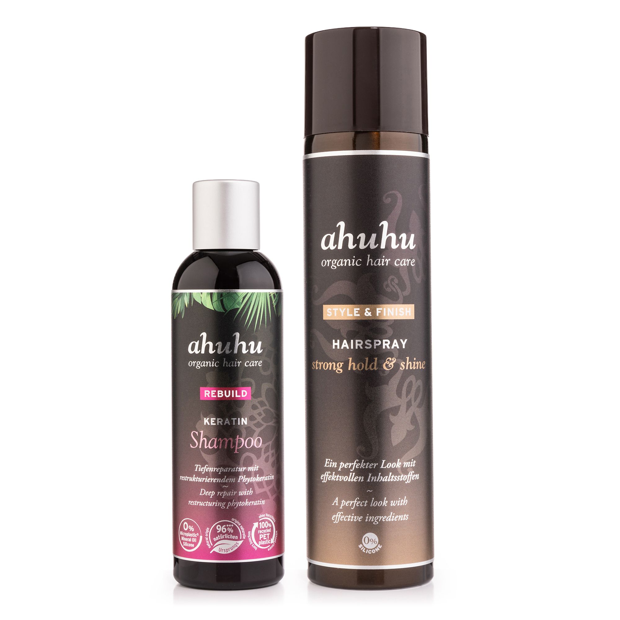 ahuhu organic hair care Keratin Shampoo 200ml & Hairspray 300ml