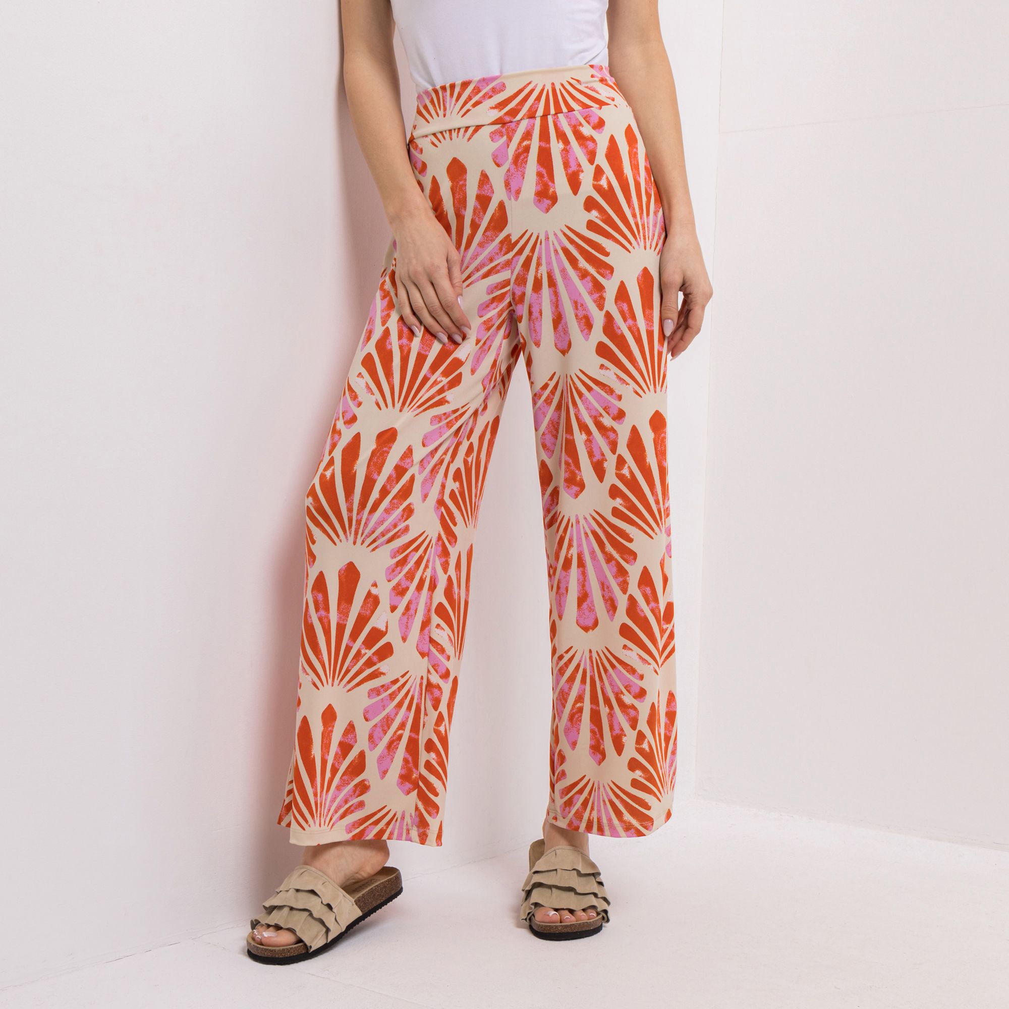 KIM & CO. Hose, lange Form Brazil Knit Jersey Rundumdehnbund weites Bein