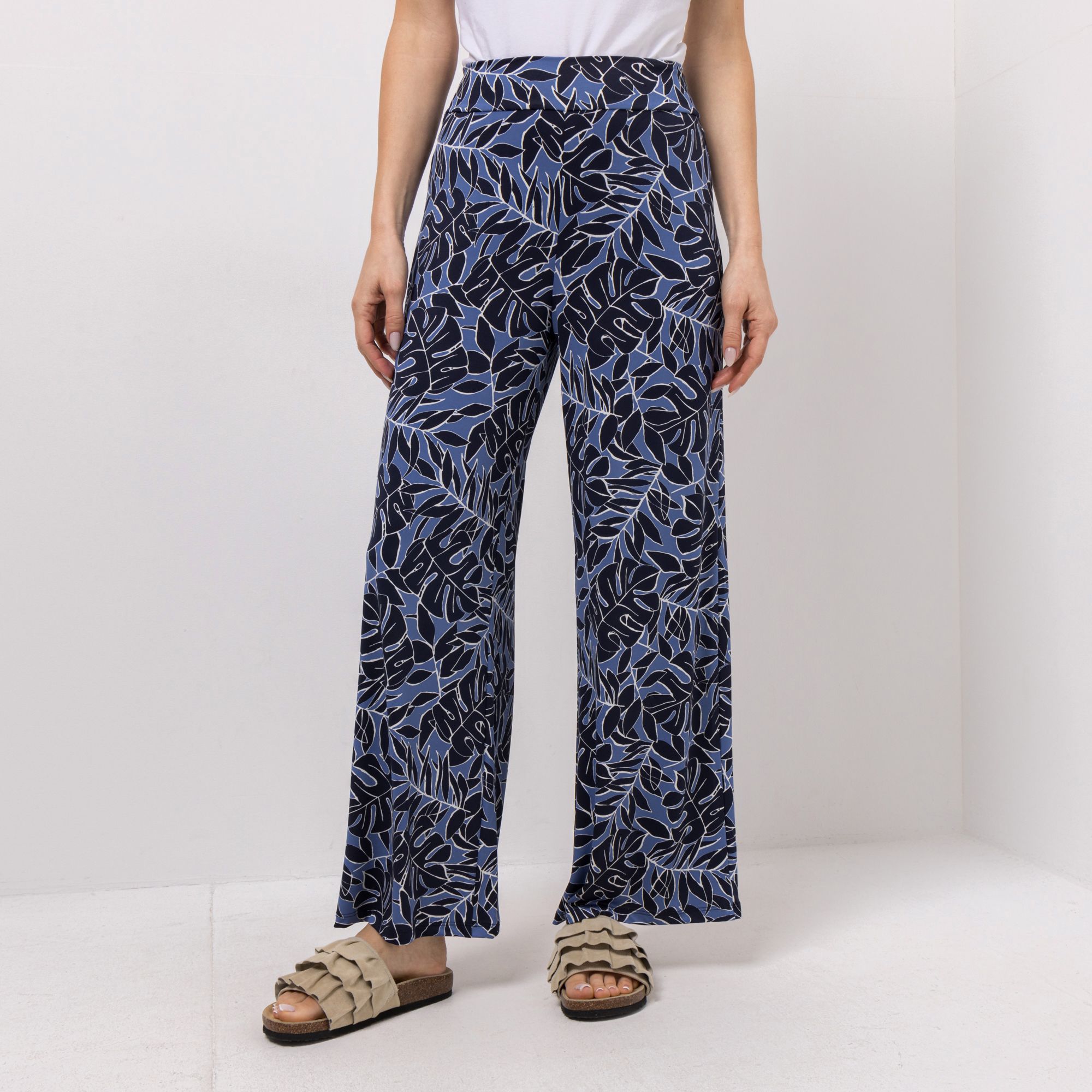 KIM & CO. Hose, lange Form Brazil Knit Jersey Rundumdehnbund weites Bein