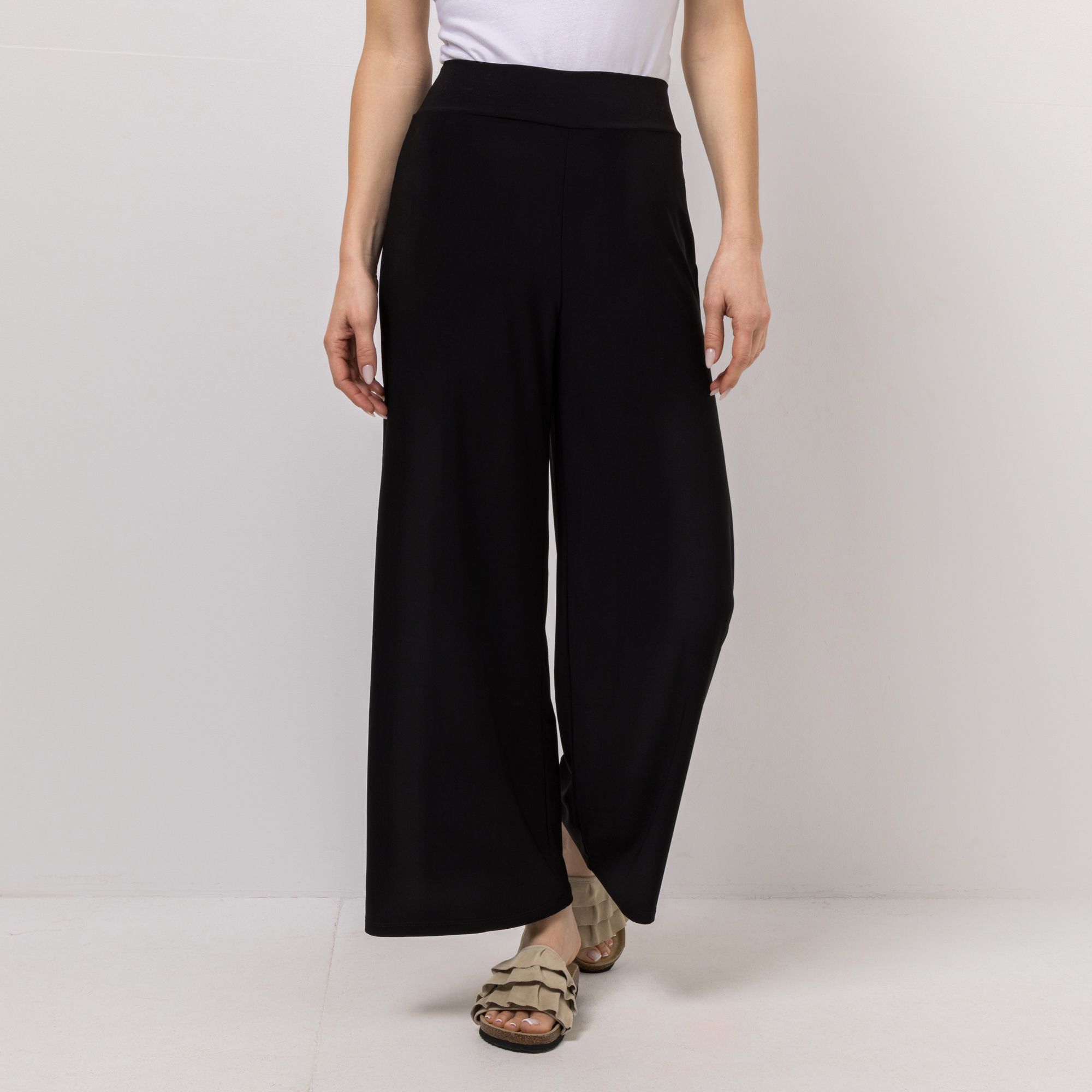 KIM & CO. Hose, lange Form Brazil Knit Jersey Rundumdehnbund weites Bein