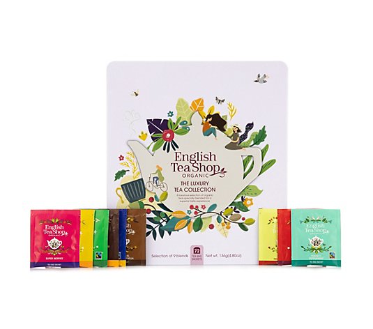 ENGLISH TEA SHOP Bio Luxury Tea Collection mit 72x Teebeuteln Metalldose