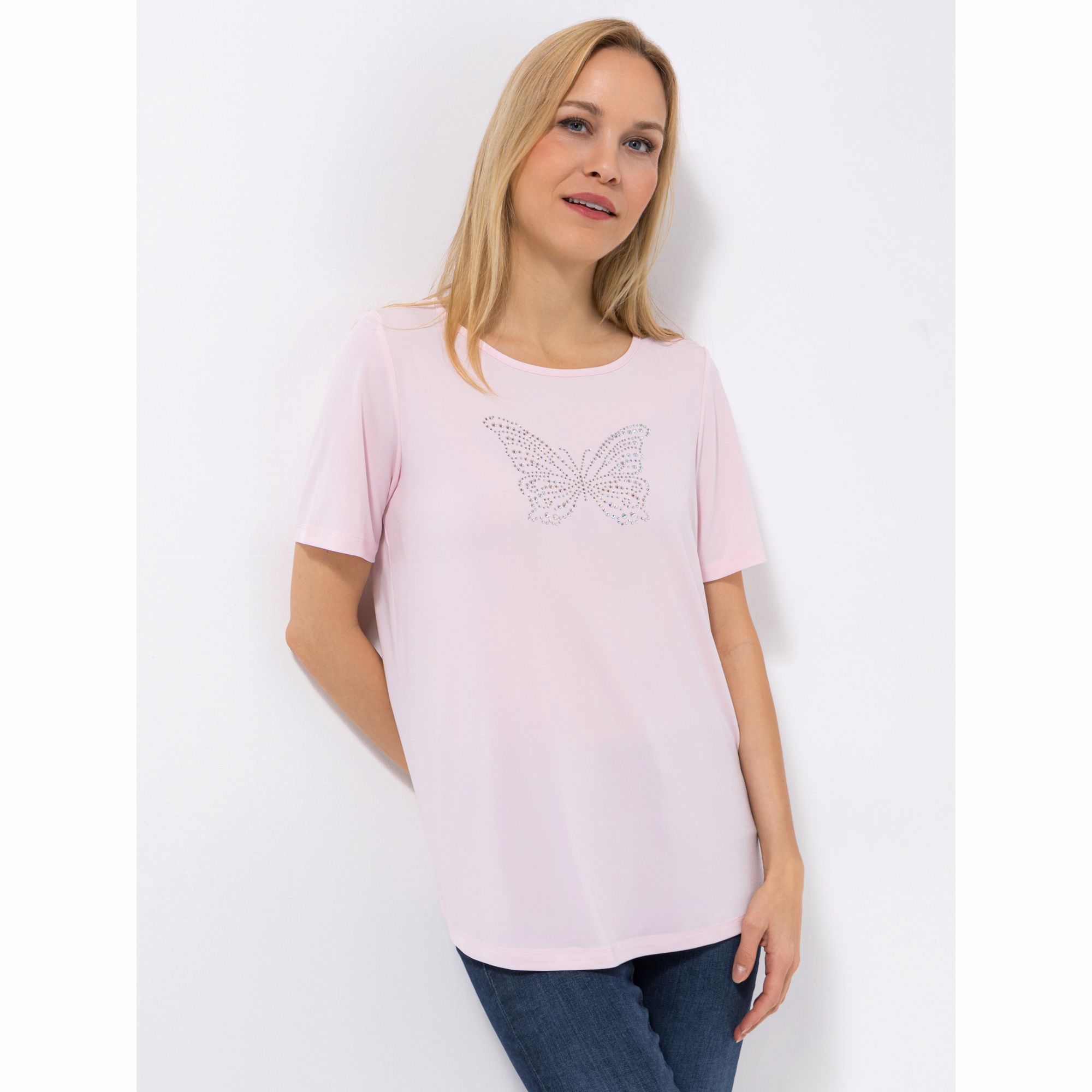 KIM & CO. Shirt, 1/2-Arm Brazil Knit Jersey platzierter Druck figurumspielend