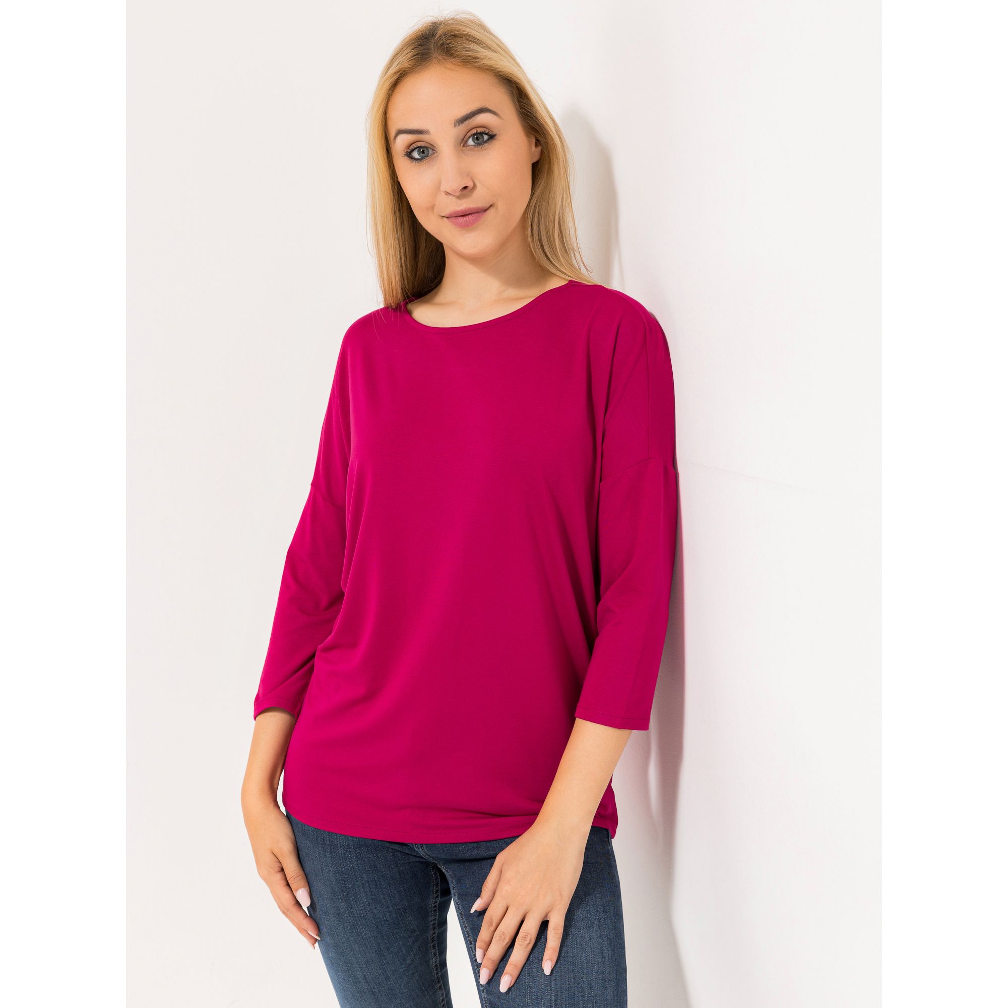 EVA LUTZ Shirt Rundhalsausschnitt aus ECOVERO Viskose leger weit