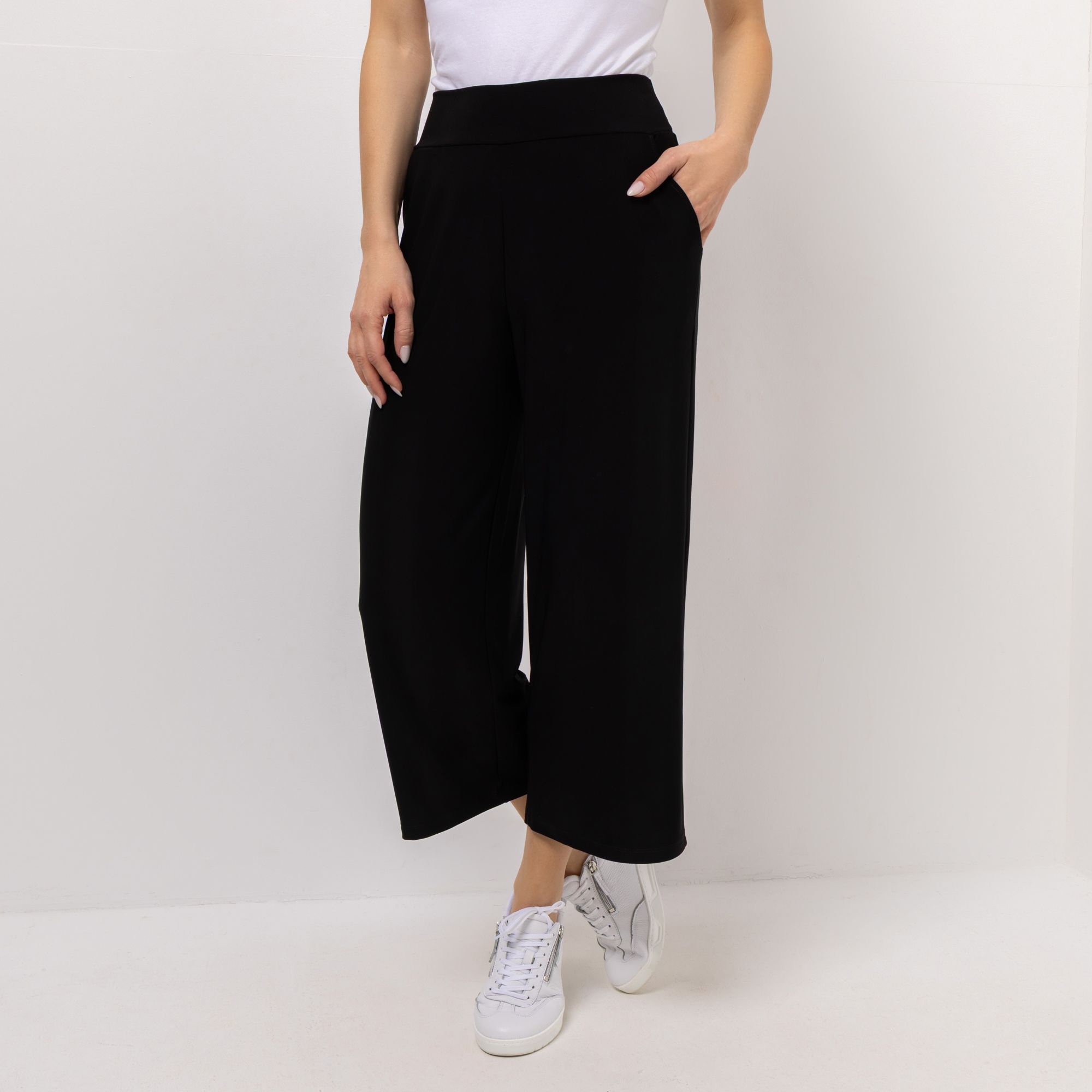 KIM & CO. Hose, 7/8-Länge Brazil Knit Jersey Rundumdehnbund weites Bein
