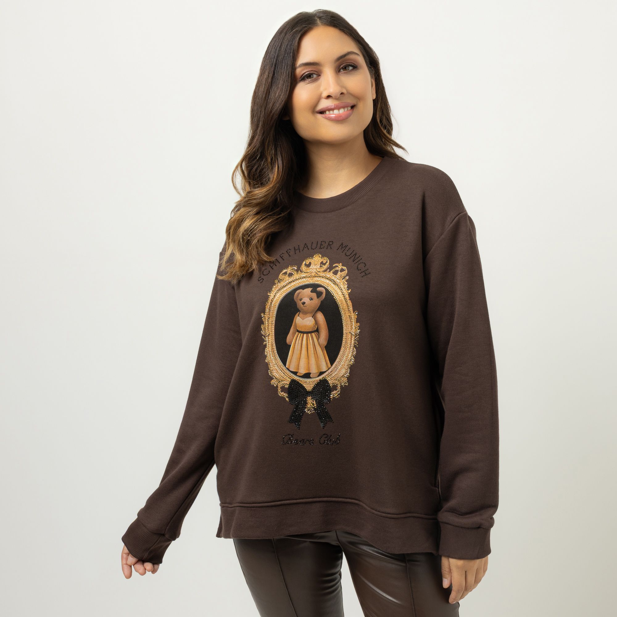 SCHIFFHAUER MUNICH® Sweatshirt Rundhalsausschnitt bedruckt figurumspielend