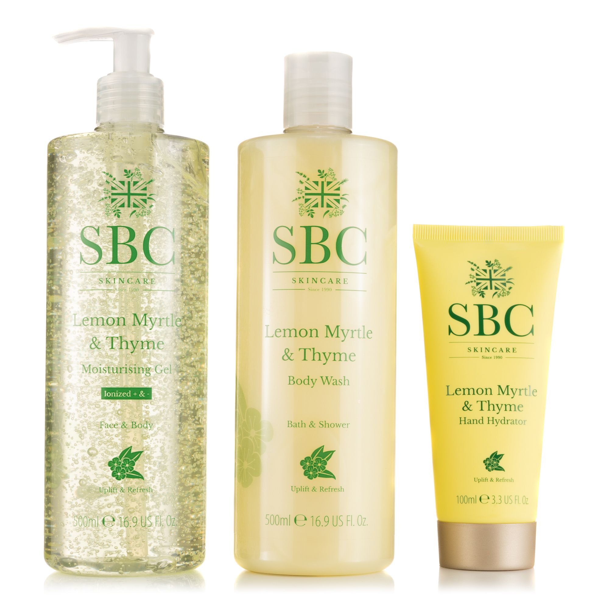 SBC Lemon Myrtle Moisturising Gel u. Body Wash je 500ml, Hand Hydrator