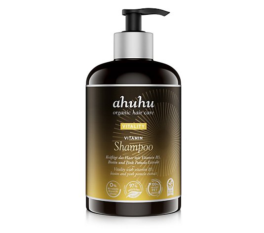 ahuhu organic hair care Vitamin Shampoo mit Biotin, Hyaluron und Panthenol 500ml