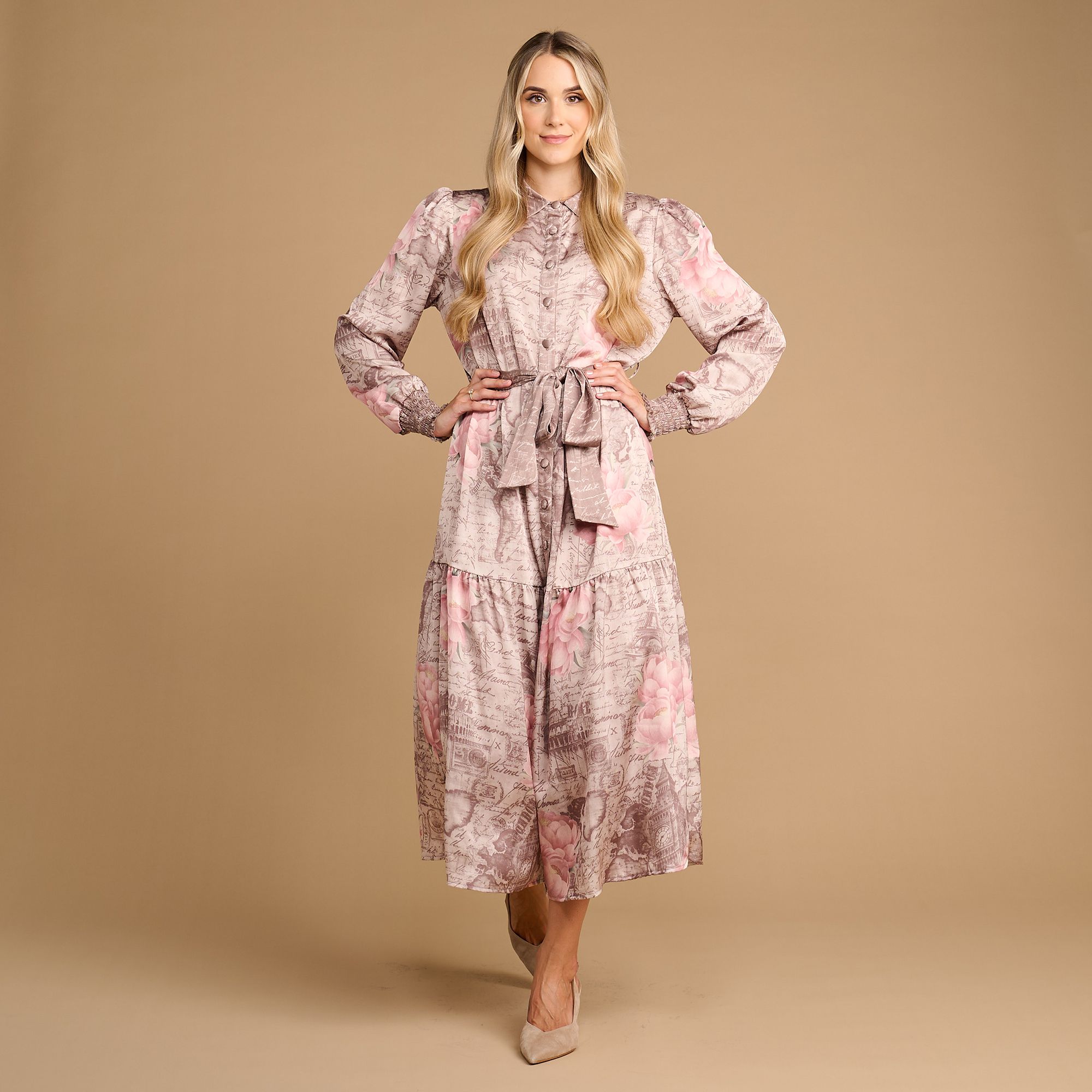 SCHIFFHAUER MUNICH® Kleid France Hemdkragen Gürtel zum Binden figurumspielend