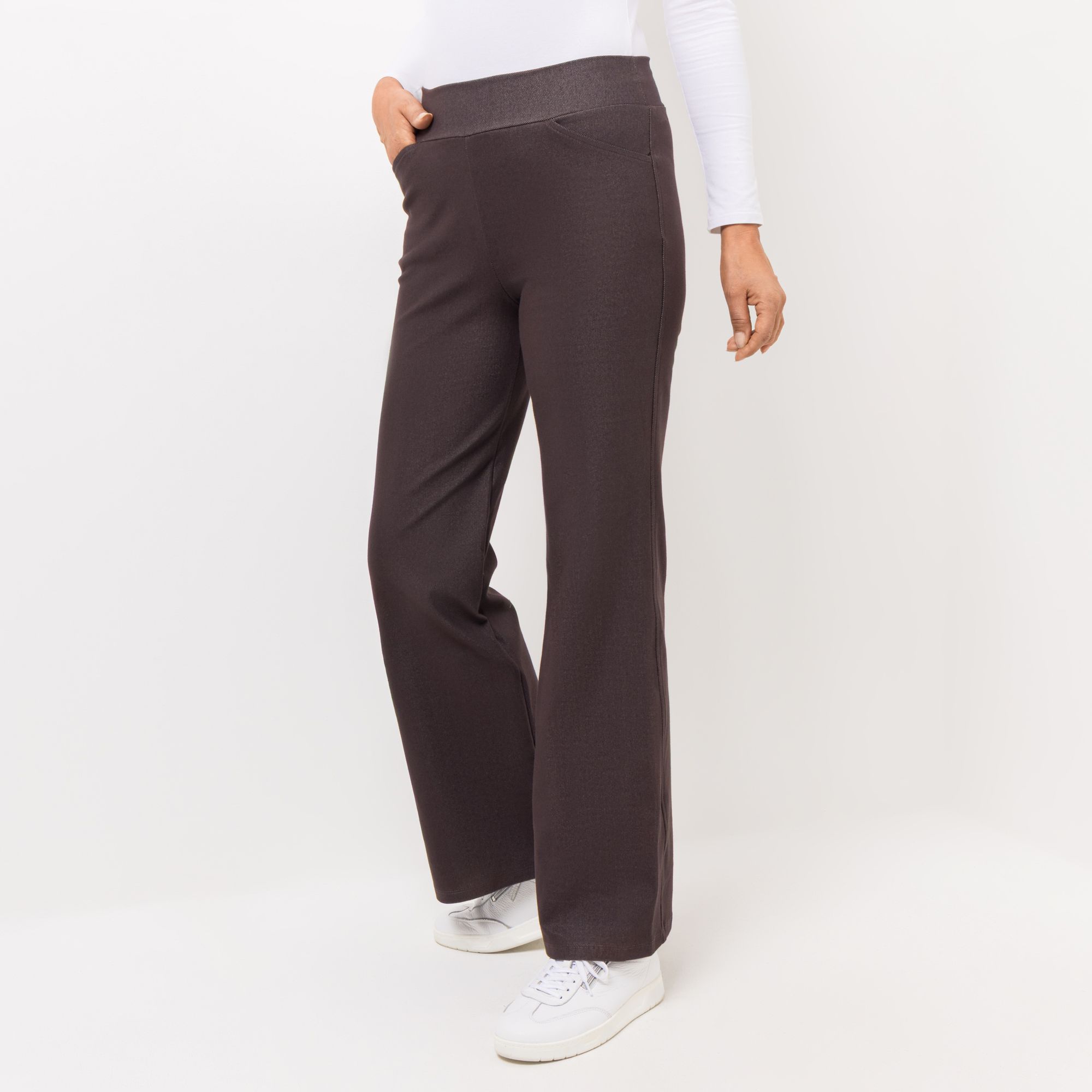 KIM & CO. Hose, 1/1-Länge Denim Jersey 2 Eingrifftaschen gerader Beinverlauf