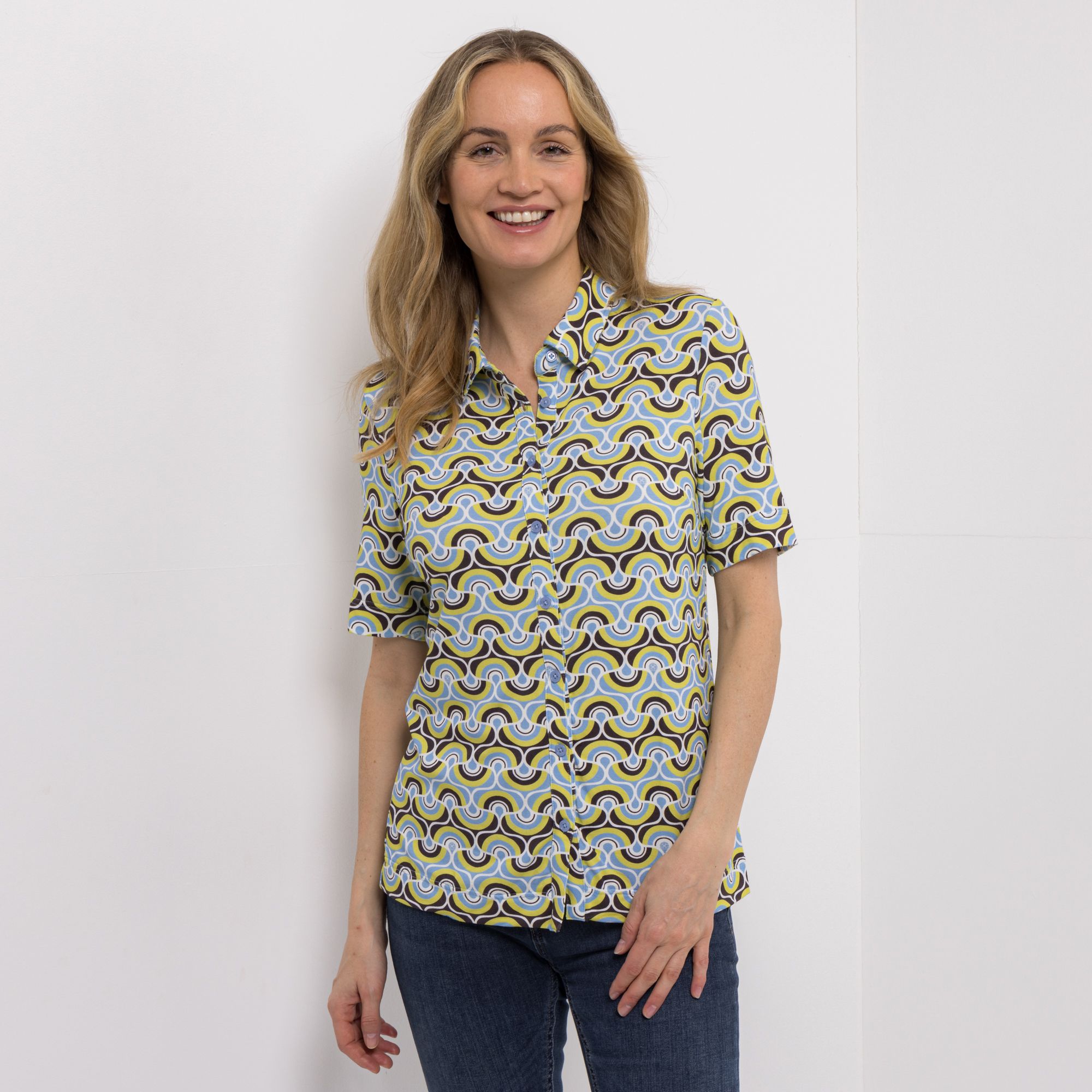 DAWID by Dawid Tomaszewski Jerseybluse, 1/2-Arm Kragen figurumspielend