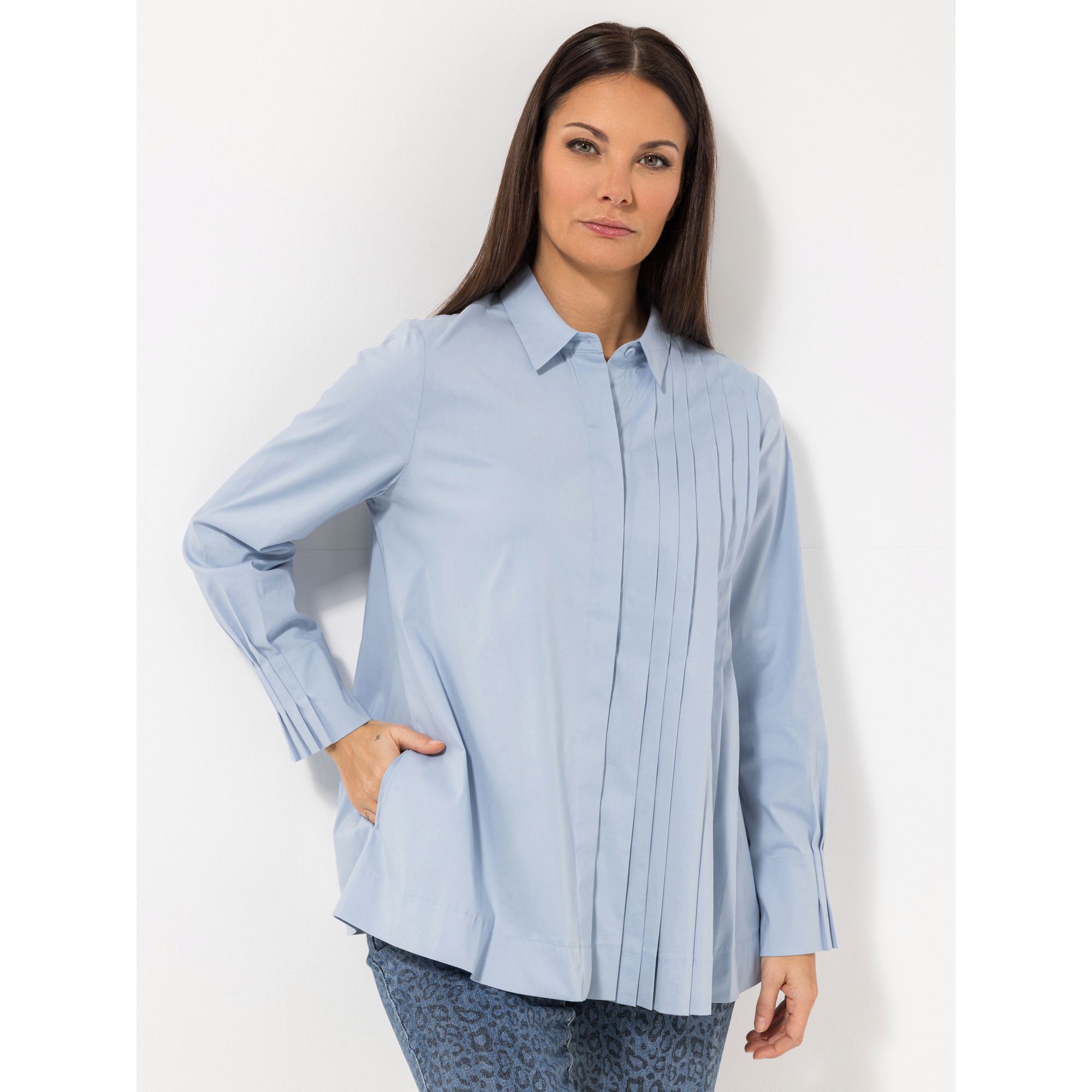 STEFFEN SCHRAUT Bluse, 1/1-Arm Falten-Detail Taschen leger weit