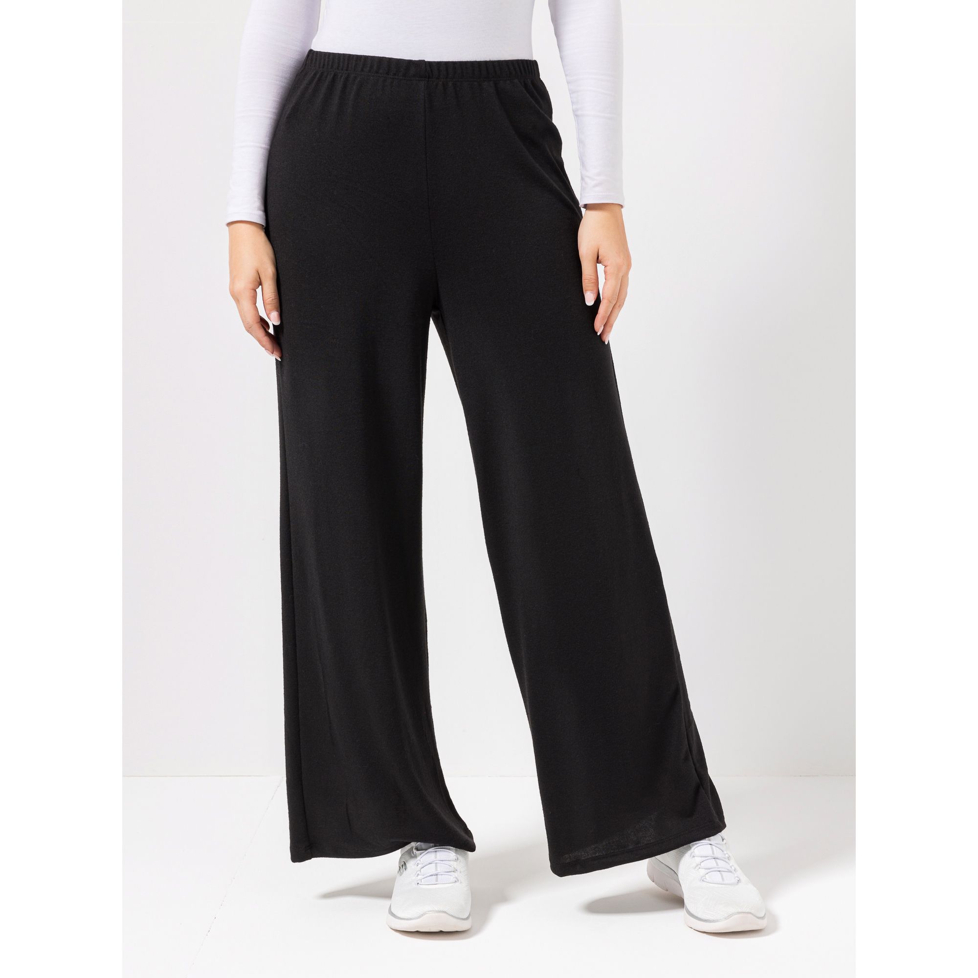 KIM & CO. Hose, lange Form Soft Touch Jersey Rundumdehnbund weites Bein