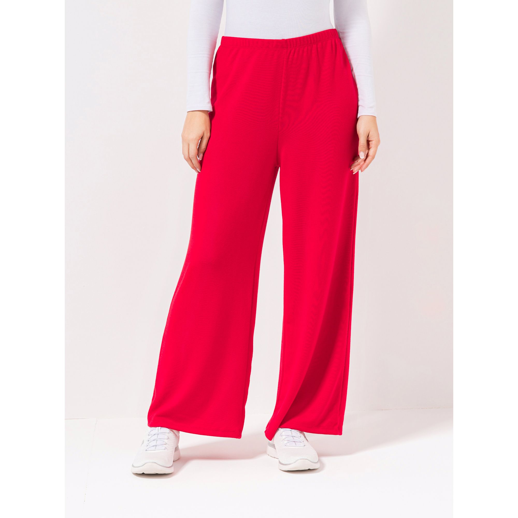 KIM & CO. Hose, lange Form Soft Touch Jersey Rundumdehnbund weites Bein