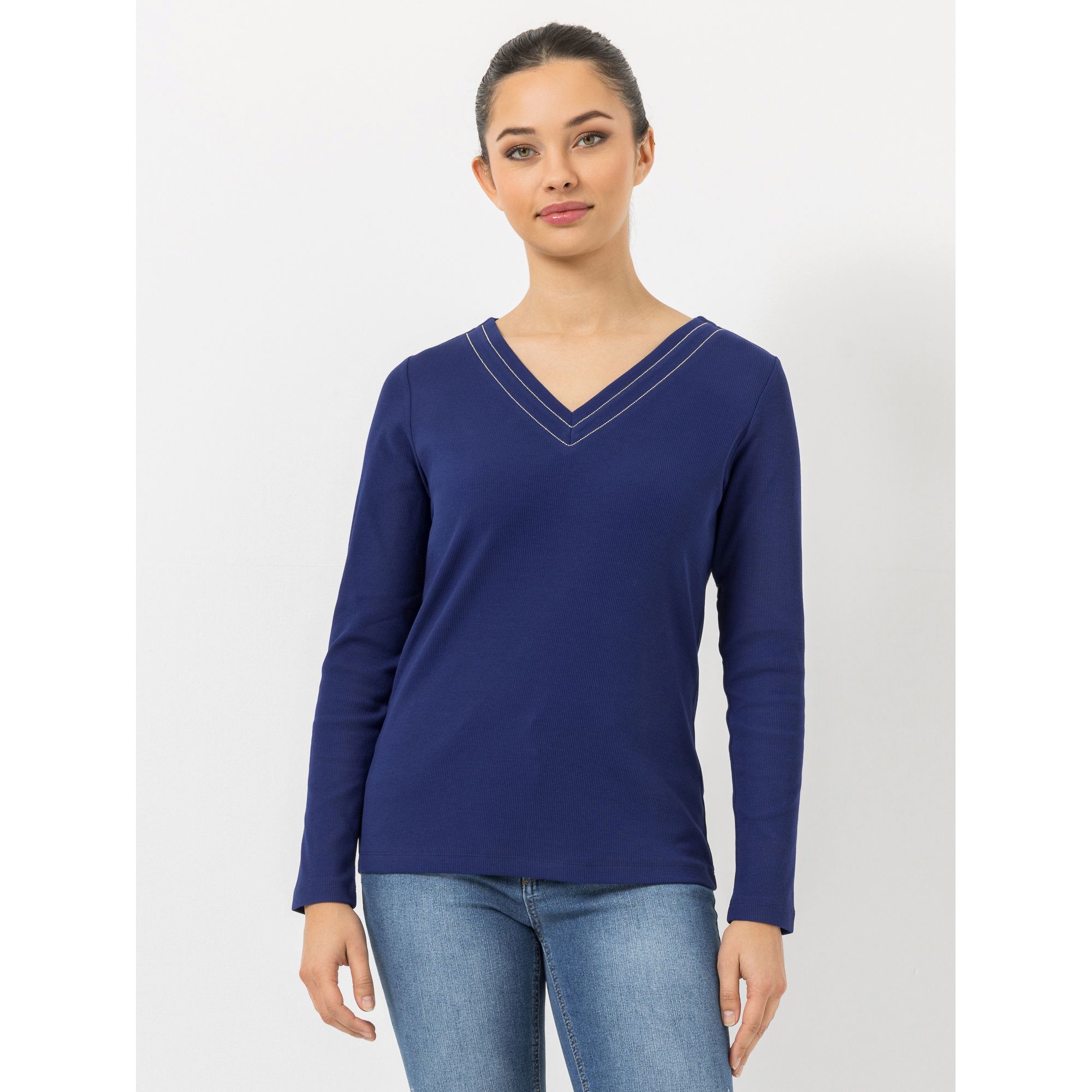 STEFFEN SCHRAUT Shirt V-Ausschnitt Ketten-Details figurbetont