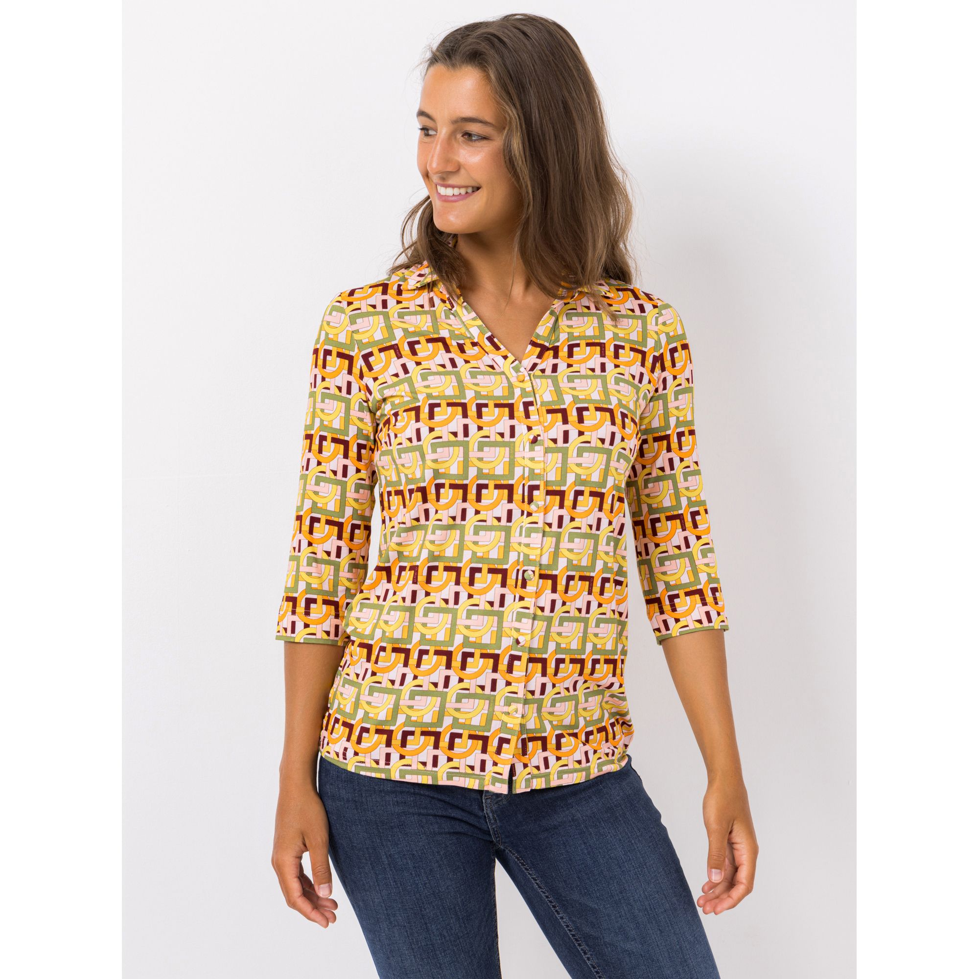 DAWID by Dawid Tomaszewski Jerseybluse, 3/4-Arm Kragen figurumspielend