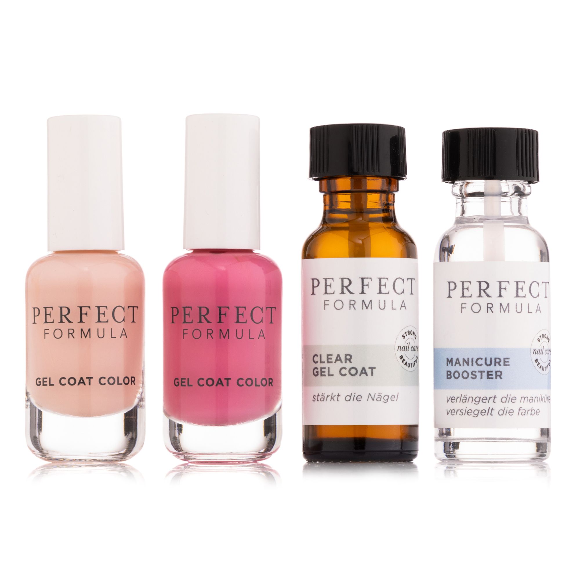 PERFECT FORMULA Clear Gel Coat 18ml Manicure Booster 18ml Gel Coat Color 2x8ml