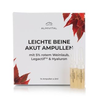 ALMIVITAL Leichte Beine Akut-Ampullen mit LegActif™ & Hyaluron 14x2ml
