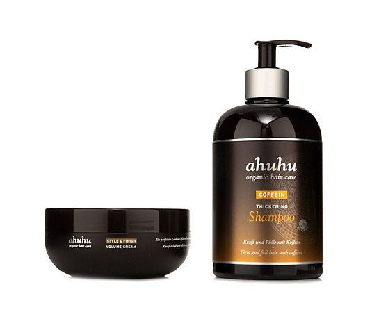 ahuhu organic hair care Coffein Shampoo 500ml & Volumencreme 200ml Sondergröße