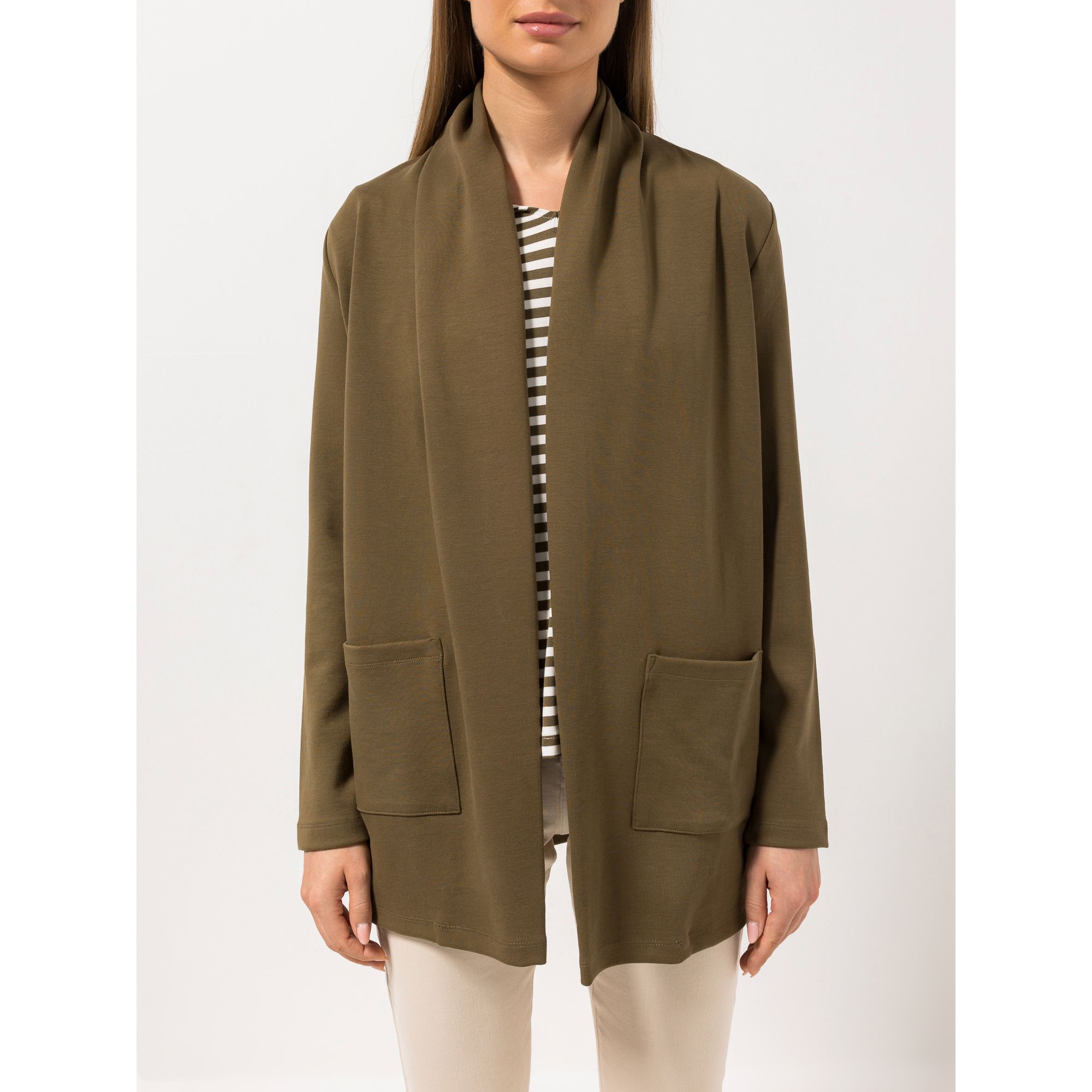 STEFFEN SCHRAUT Longcardigan Scubaware aufgesetzte Taschen leger weit