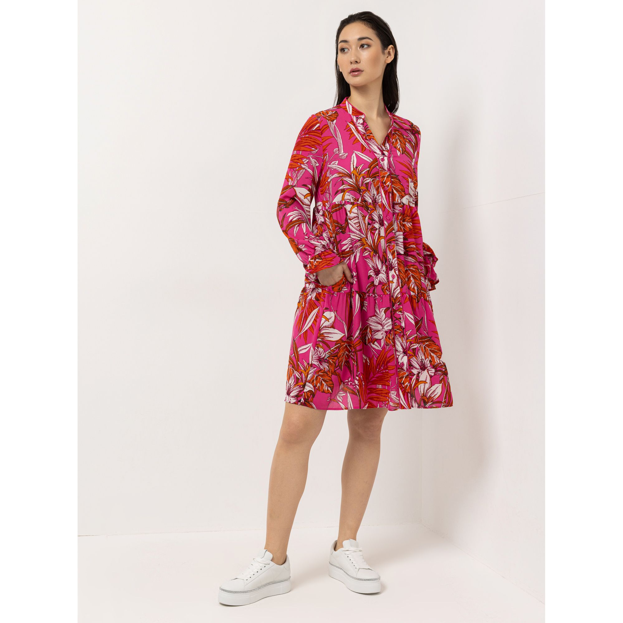 STEFFEN SCHRAUT Kleid Seitennahttaschen elastischer Ärmelsaum figurumspielend