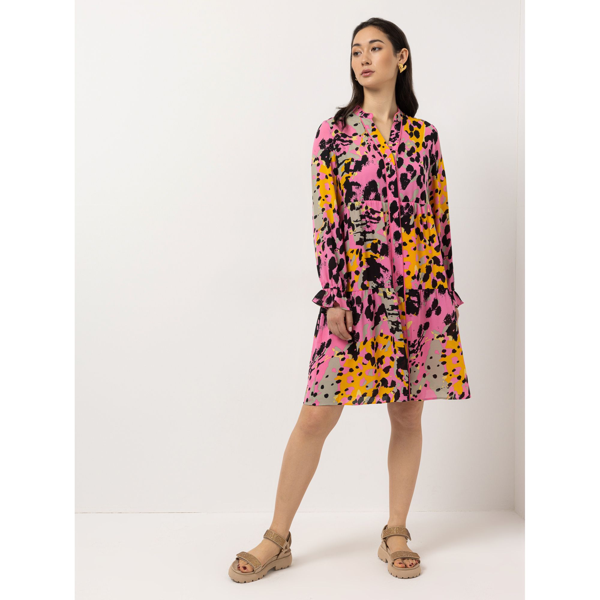 STEFFEN SCHRAUT Kleid Seitennahttaschen elastischer Ärmelsaum figurumspielend