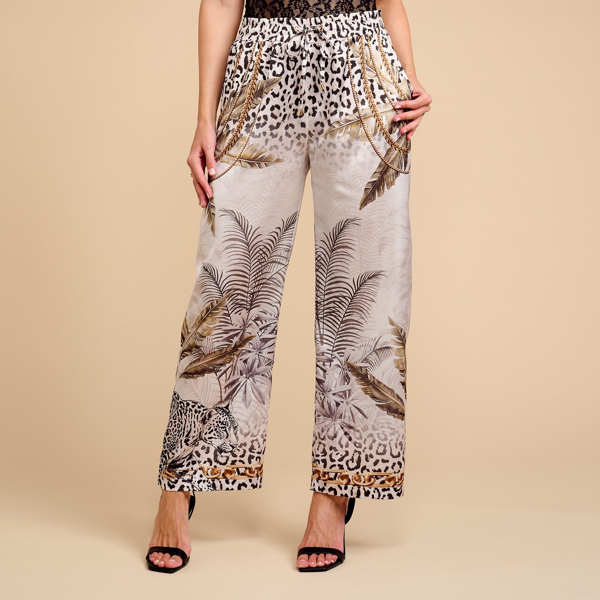 SCHIFFHAUER MUNICH® Hose, langes Bein Rundumdehnbund Tunnelzug und Bänder weite Form