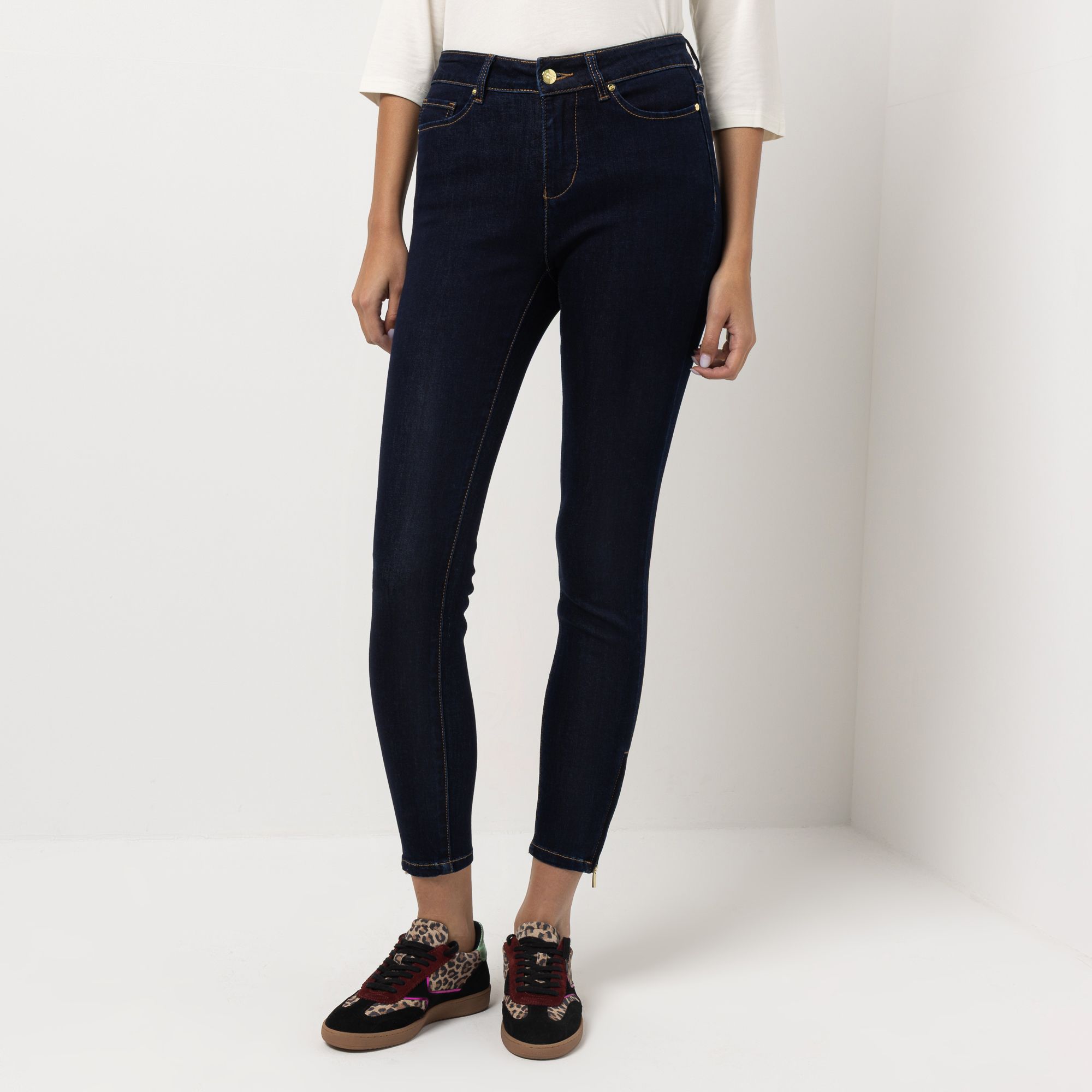 STEFFEN SCHRAUT Jeans, Stretch-Denim knöchellang Strass-Detail skinny fit