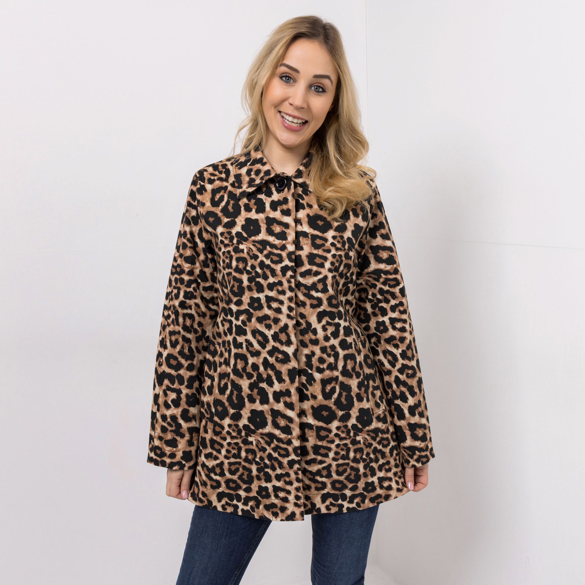 EVA LUTZ Jacke Knopfleiste Schlitz figurumspielend