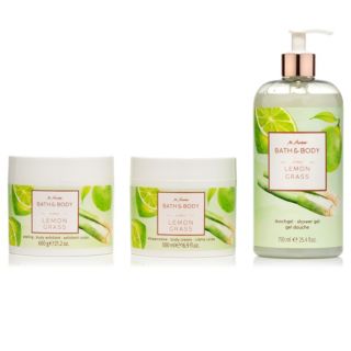 M.ASAM® Lemongrass Peeling 600g, Duschgel 750ml, Körpercreme 500ml