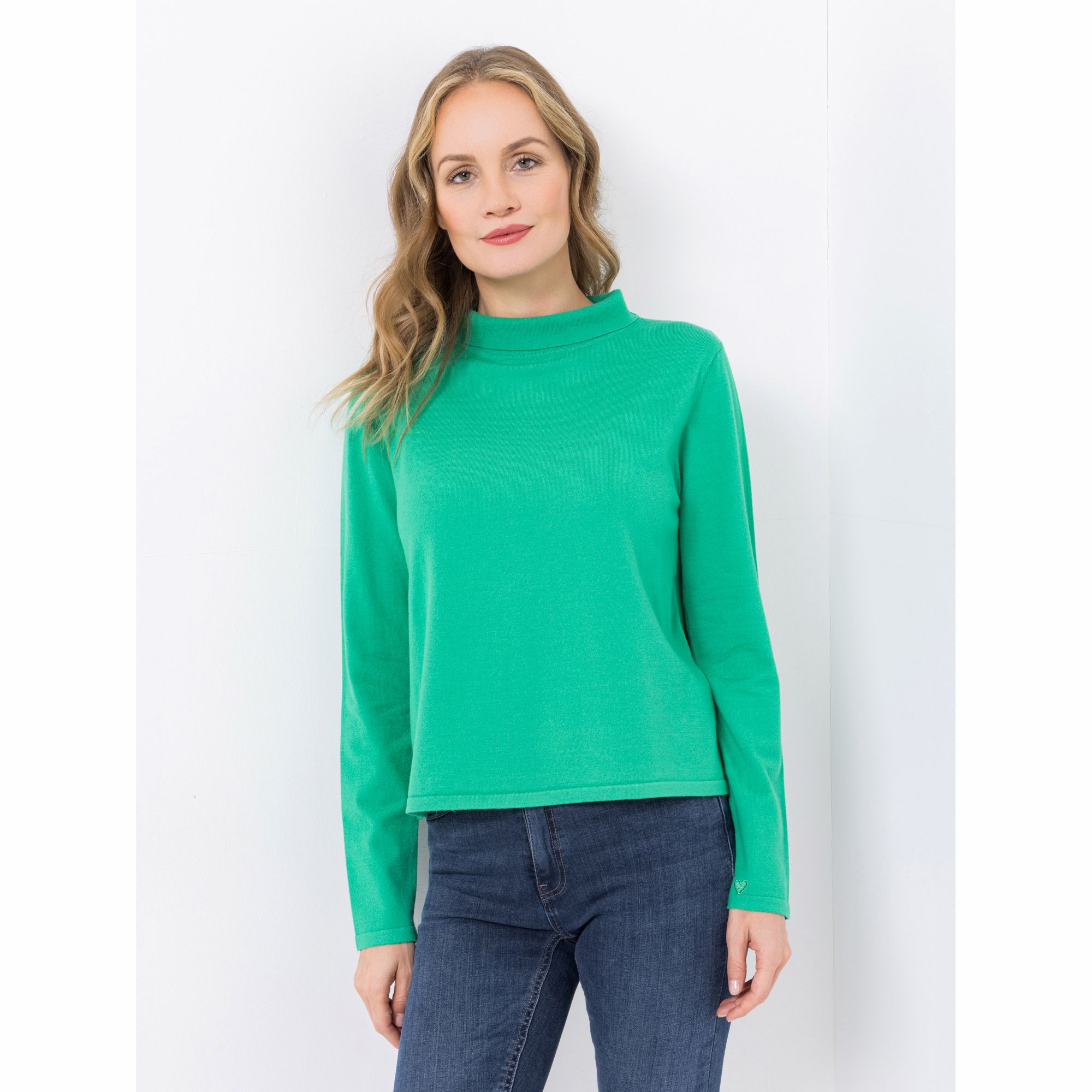 ANNI FOR FRIENDS Pullover, Alva 1/1-Arm Stehkragen kastige Form