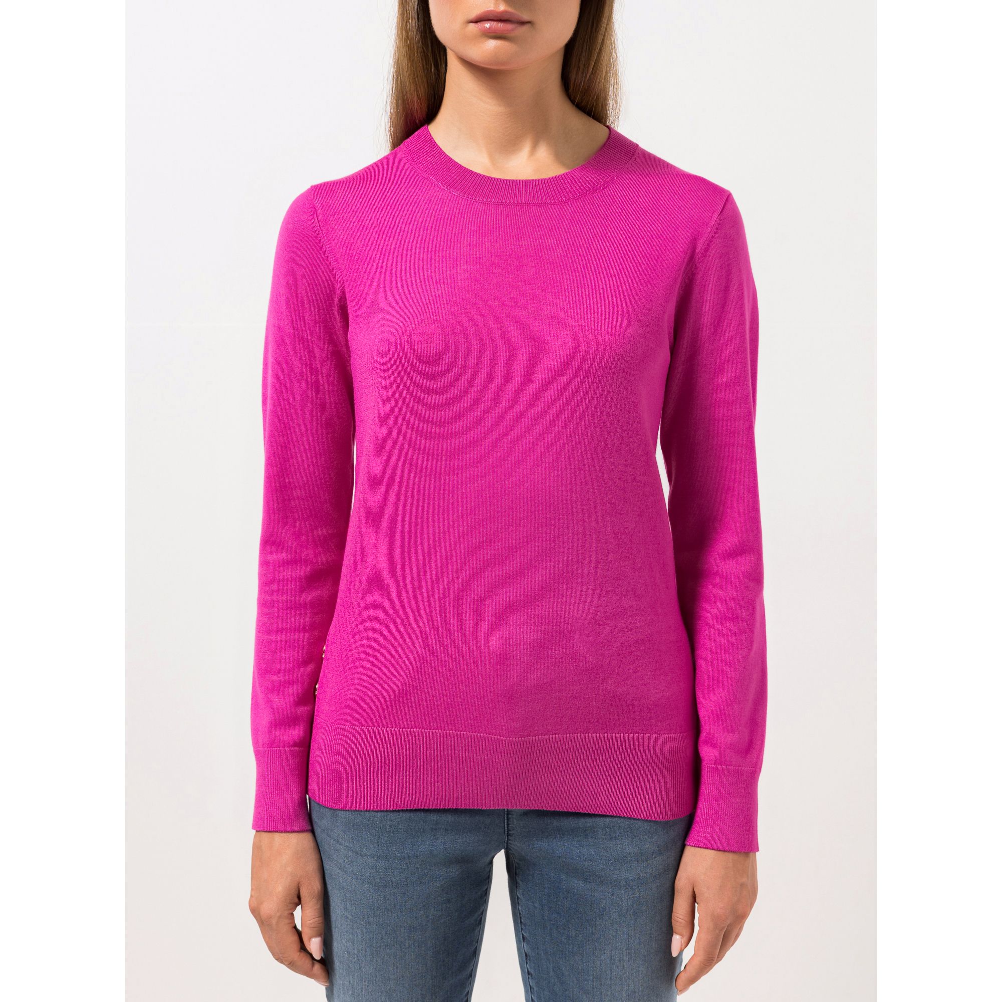 STEFFEN SCHRAUT Pullover Lille Feinstrick Zier-Knöpfe figurbetont