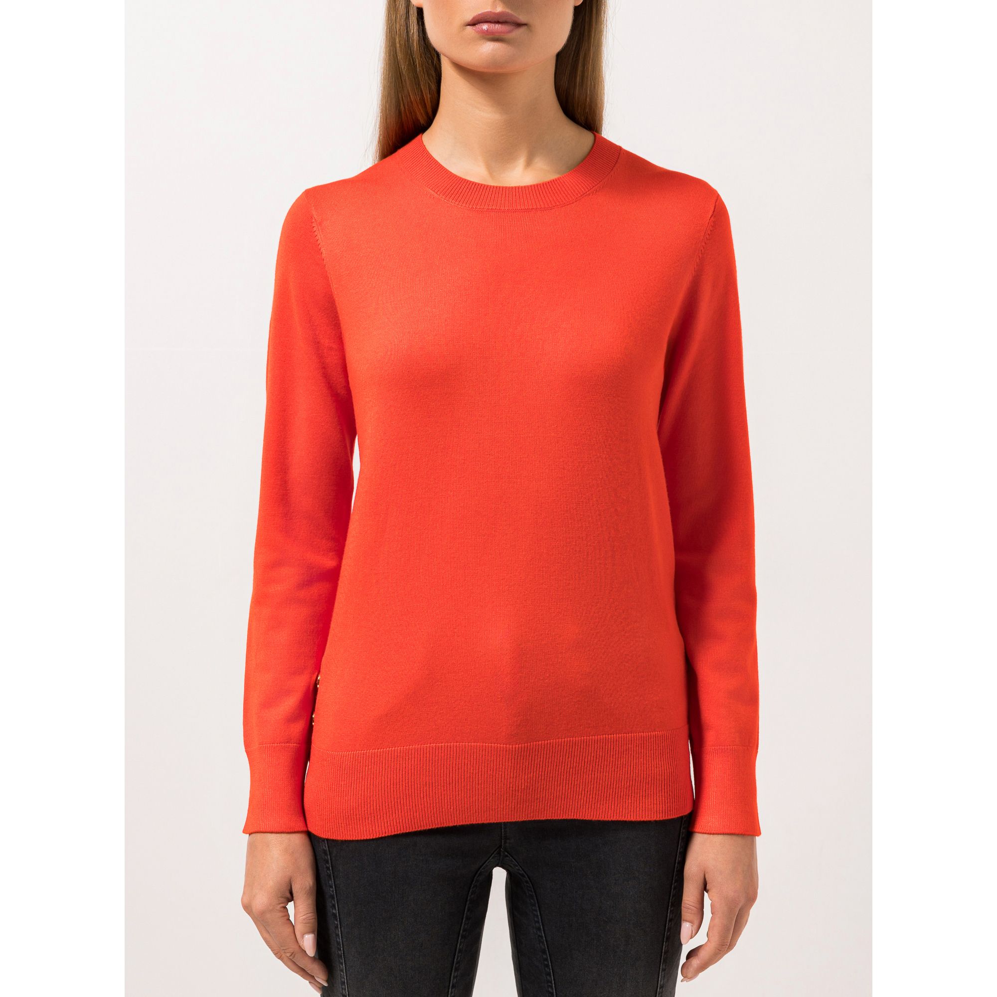 STEFFEN SCHRAUT Pullover Lille Feinstrick Zier-Knöpfe figurbetont