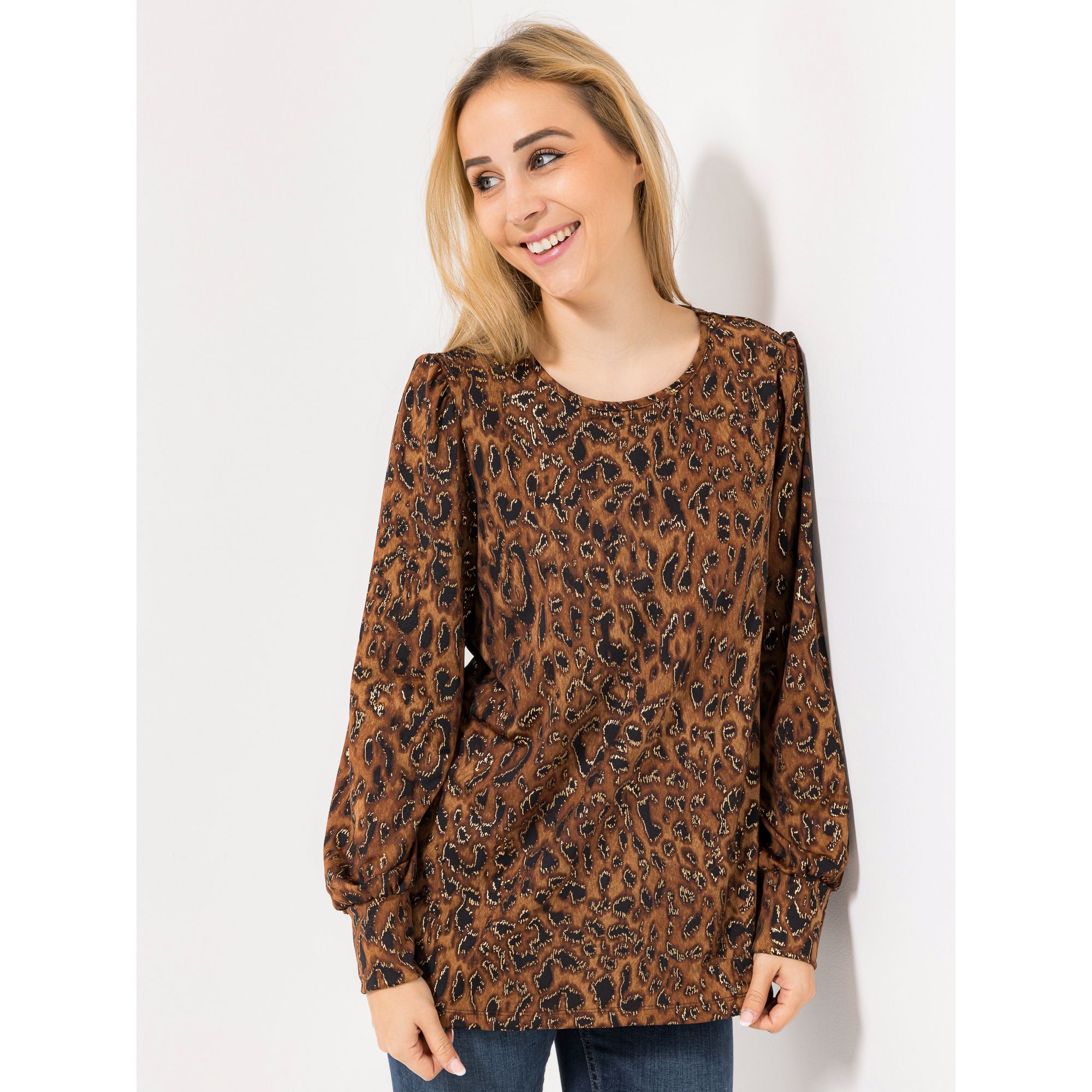 KIM & CO. Shirt, Langarm Brazil Knit Jersey Blusen-Ärmel figurumspielend