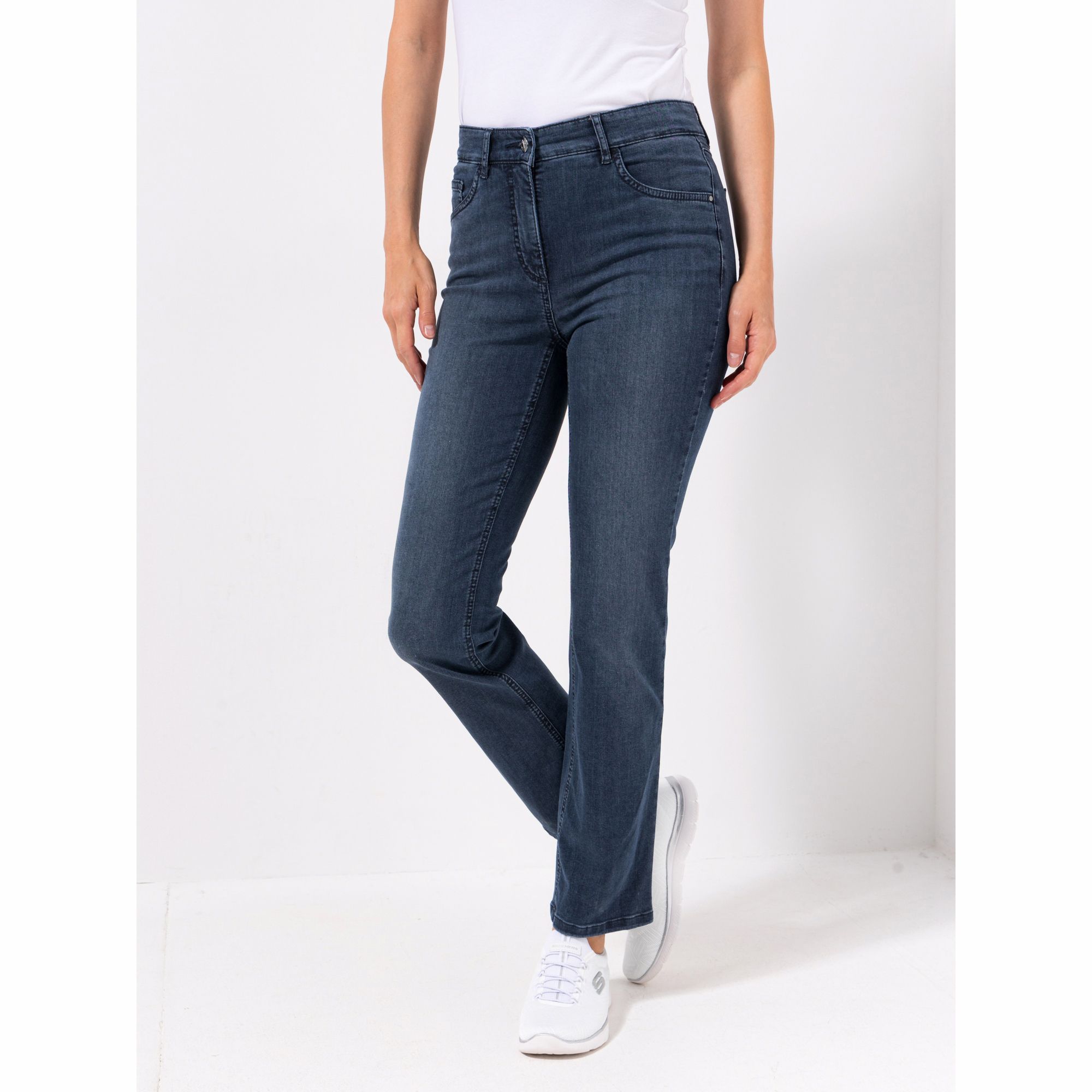EVA LUTZ Jeans Efi 5-Pocket-Style lange Form gerades Bein