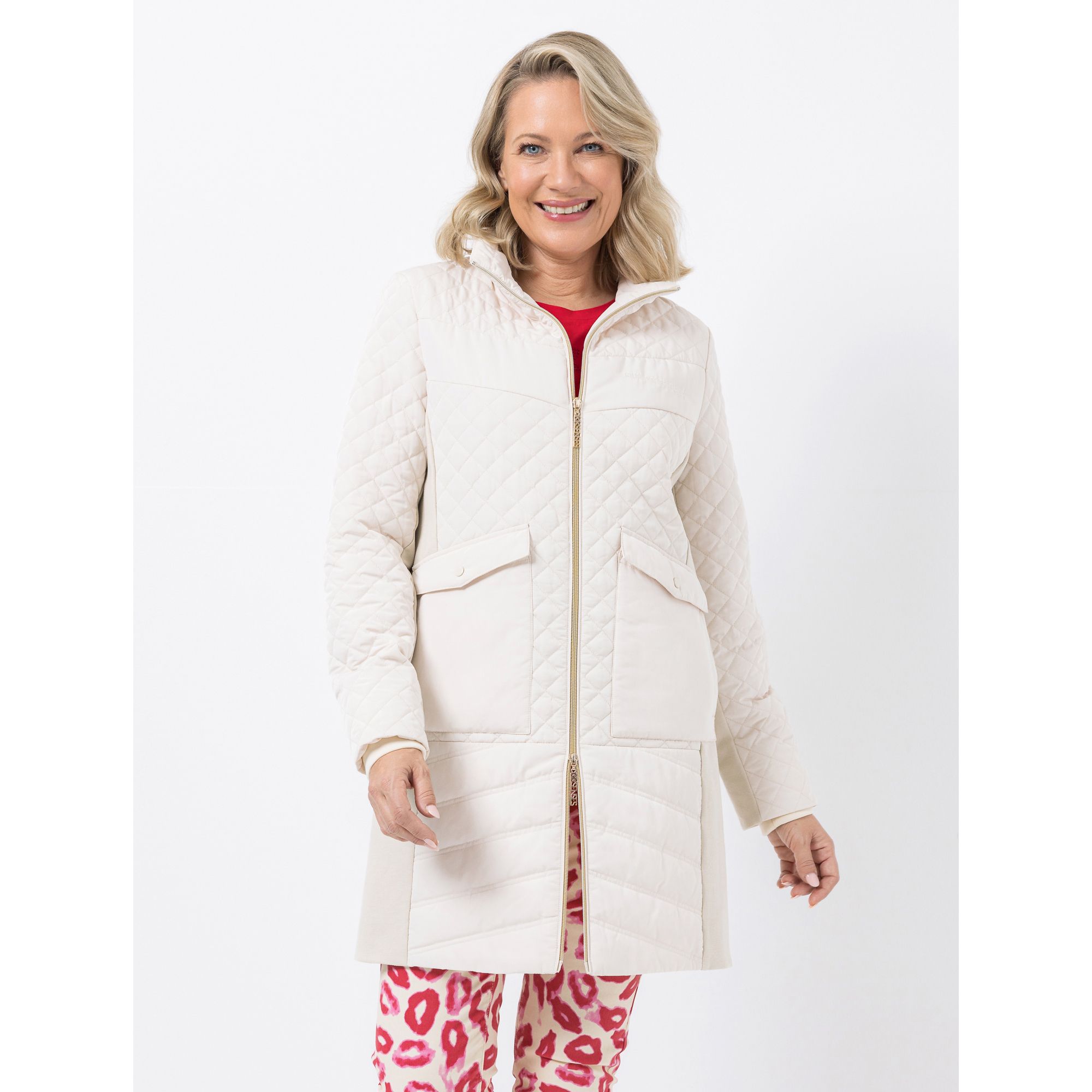 KILIAN KERNER SENSES Mantel, Materialmix 2-Wege-Reißverschluss leicht wattiert figurumspielend