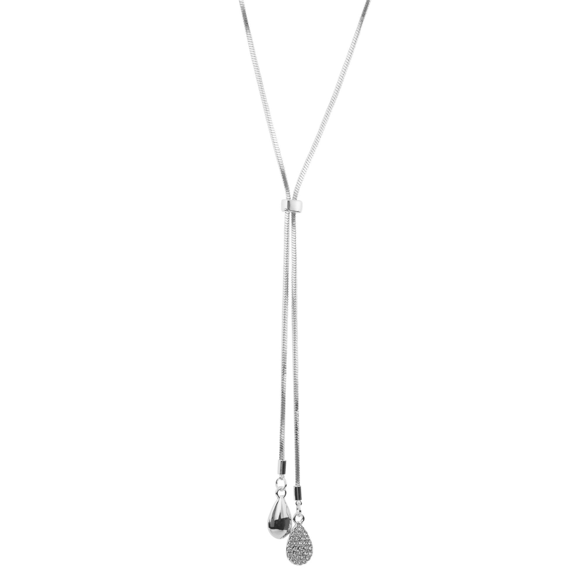 KIM & CO. Modeschmuck Kette verstellbare Länge Kristalle