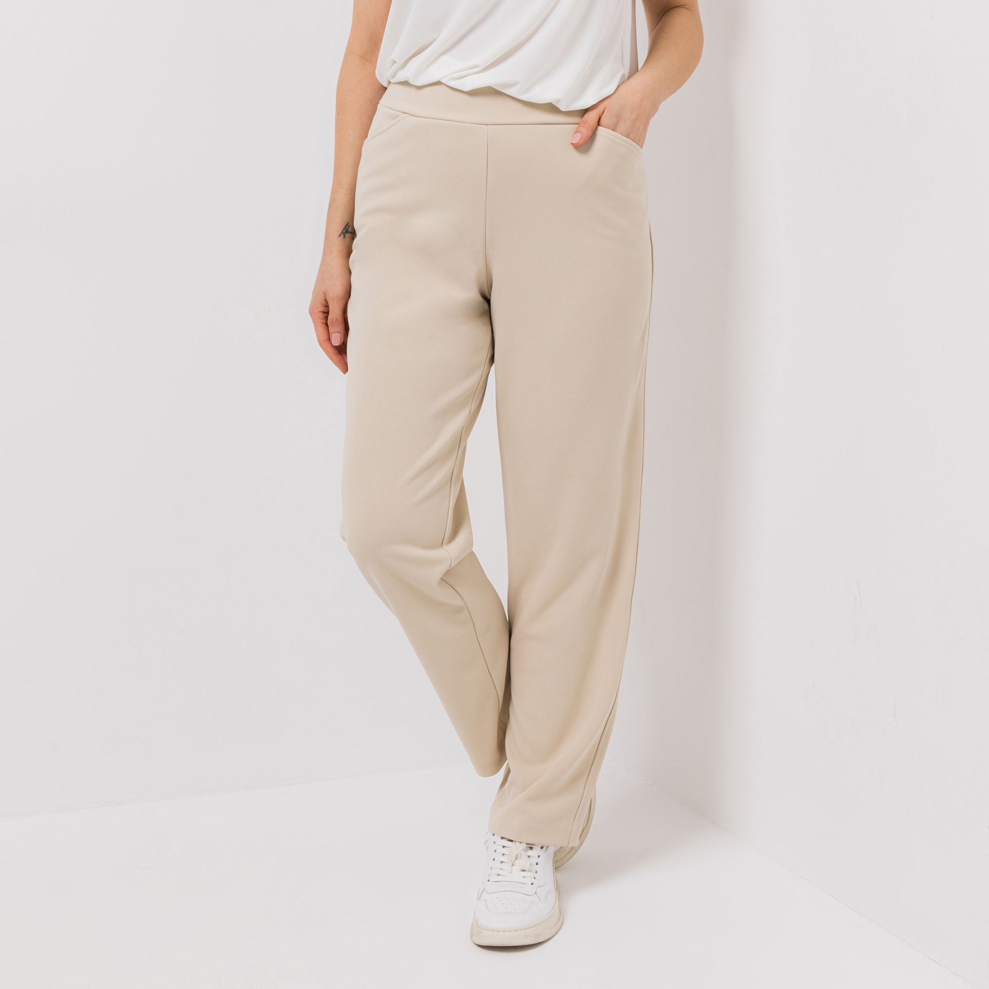 KIM & CO. Hose, knöchellang Ponti Crepe Jersey 2 Eingrifftaschen gerader Beinverlauf